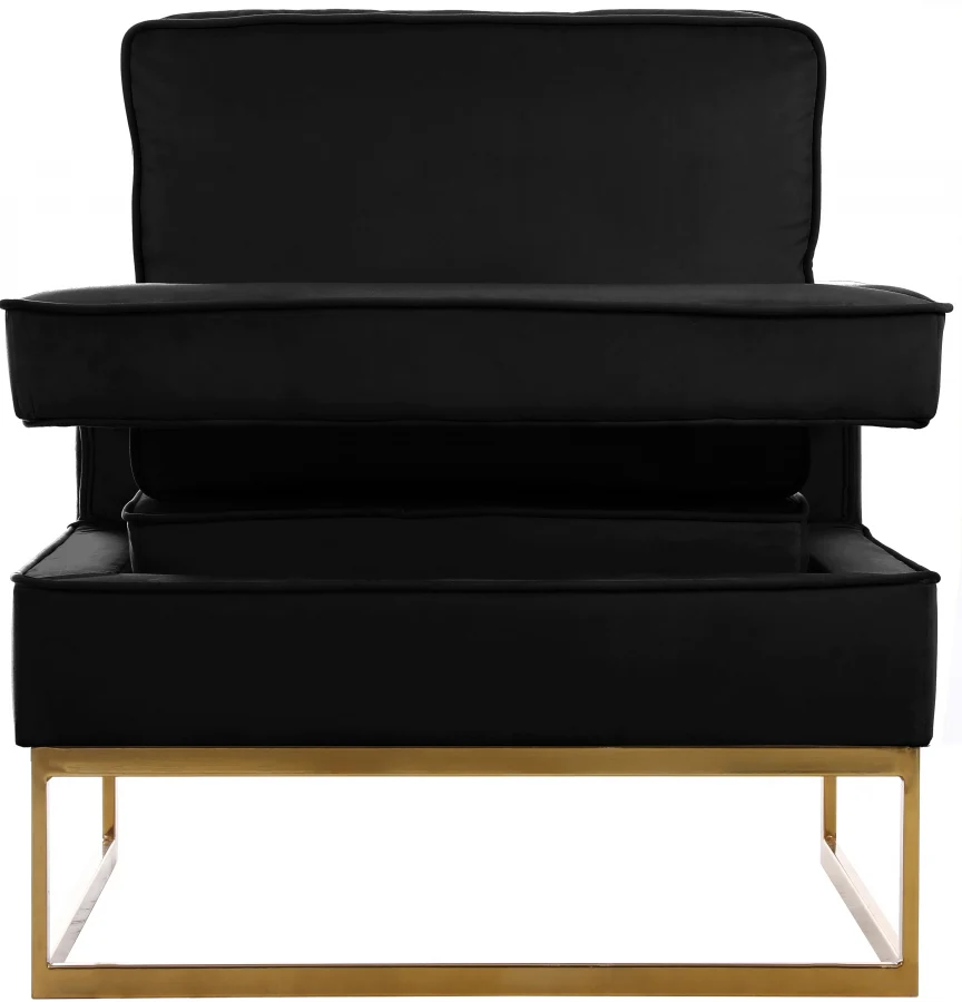 Noah Velvet Upholstered Accent Chair - Image 5