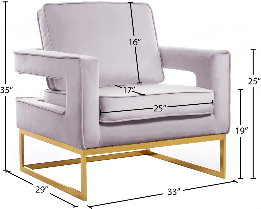 Noah Velvet Upholstered Accent Chair - Image 55