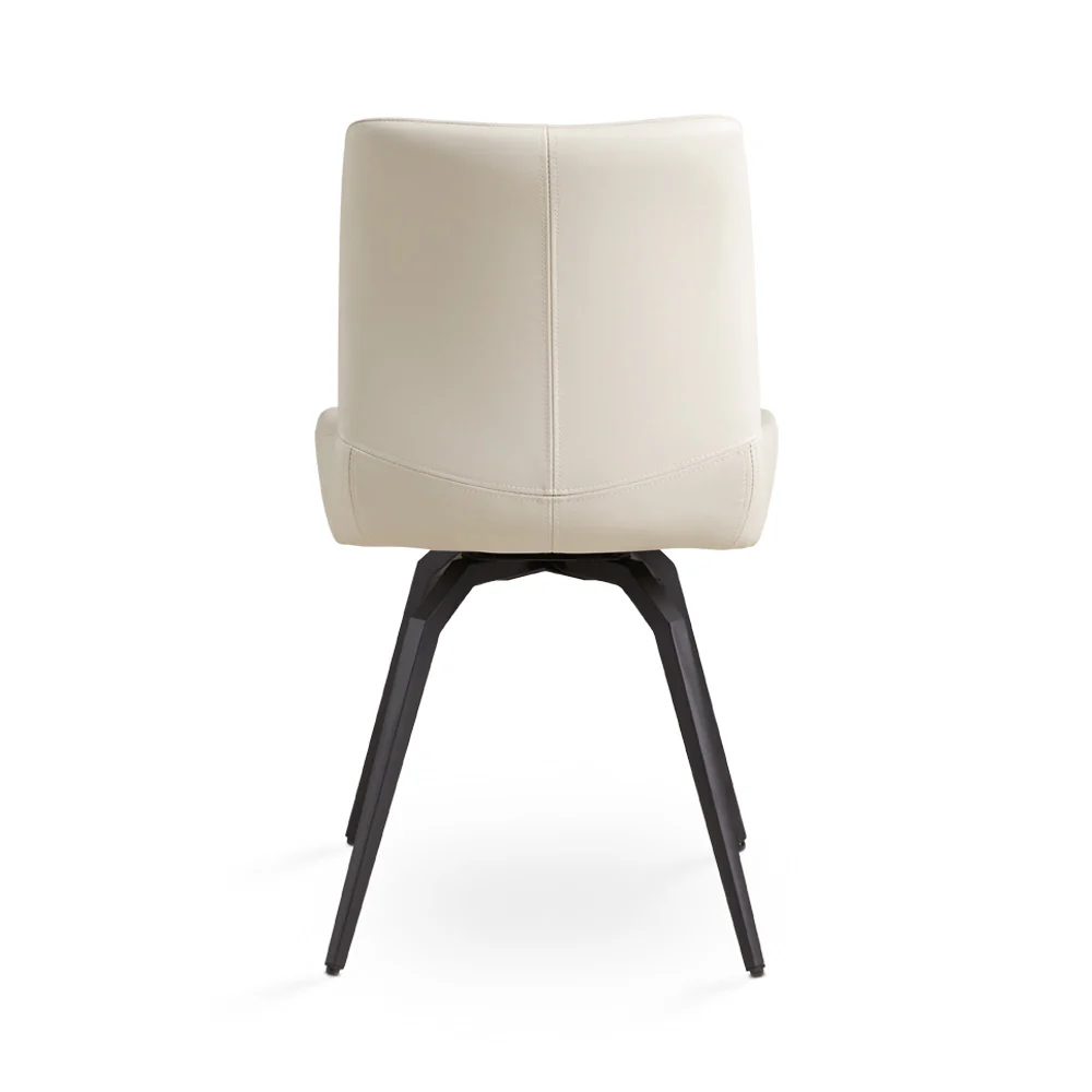 Nona Swivel Chair Taupe Leatherette - Image 5