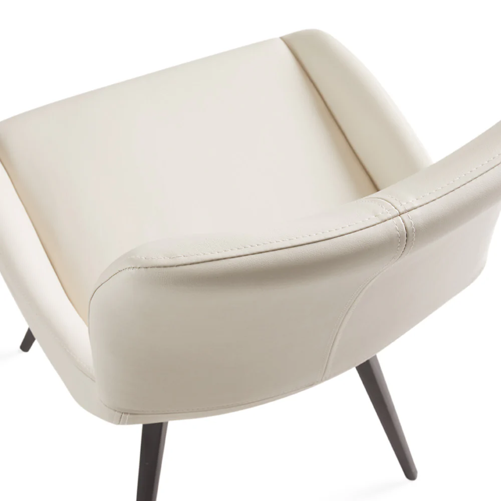 Nona Swivel Chair Taupe Leatherette - Image 9