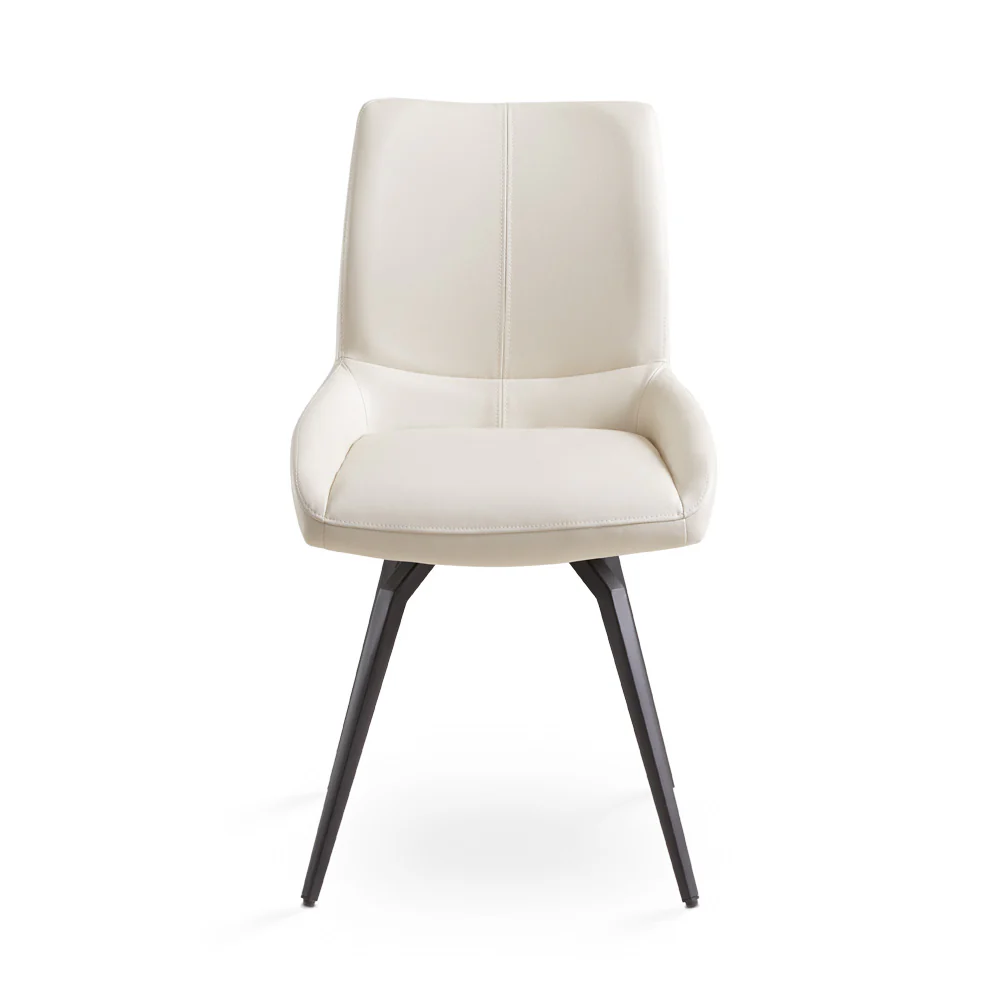 Nona Swivel Chair Taupe Leatherette - Image 6