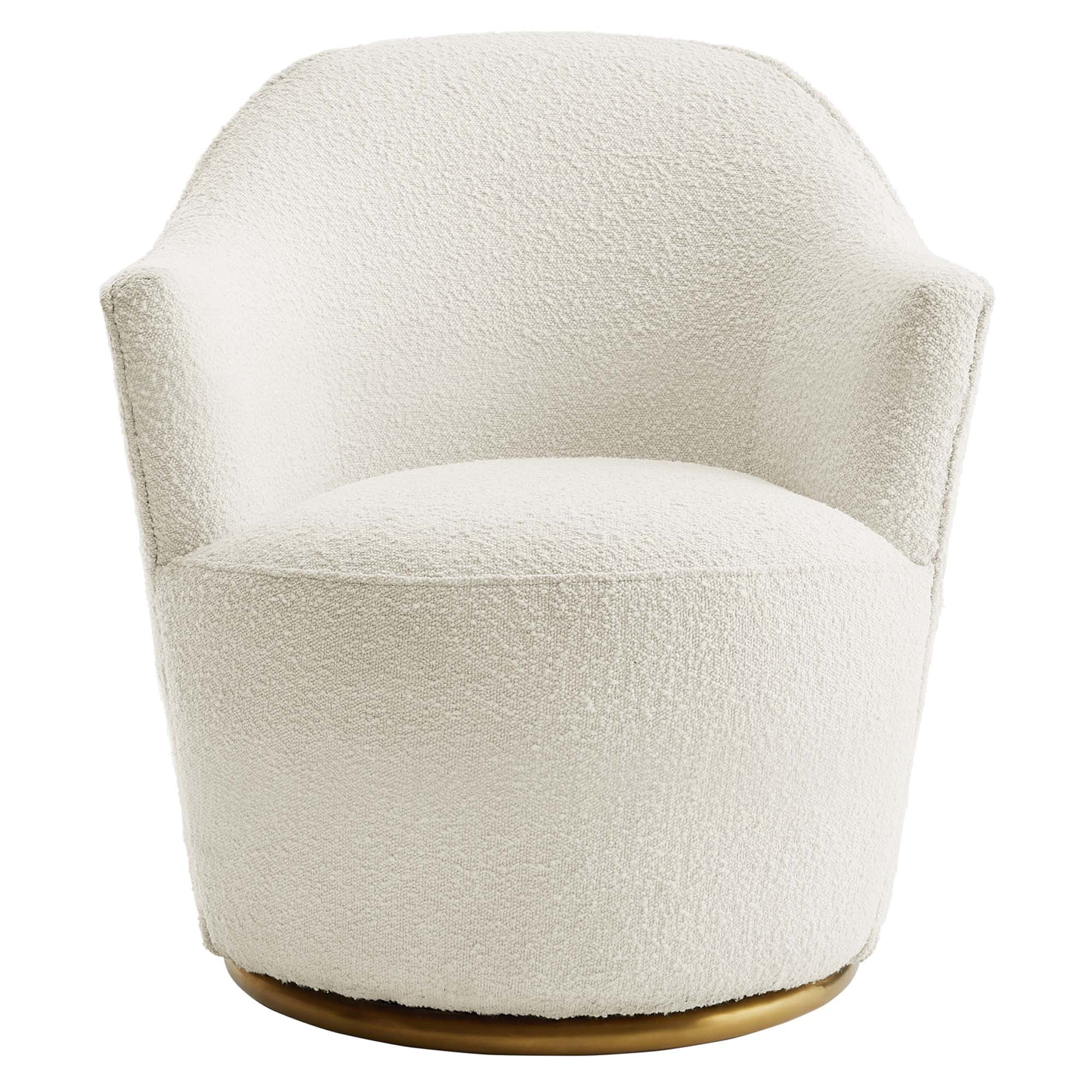 Nora Boucle Upholstered Swivel Chair - Image 5