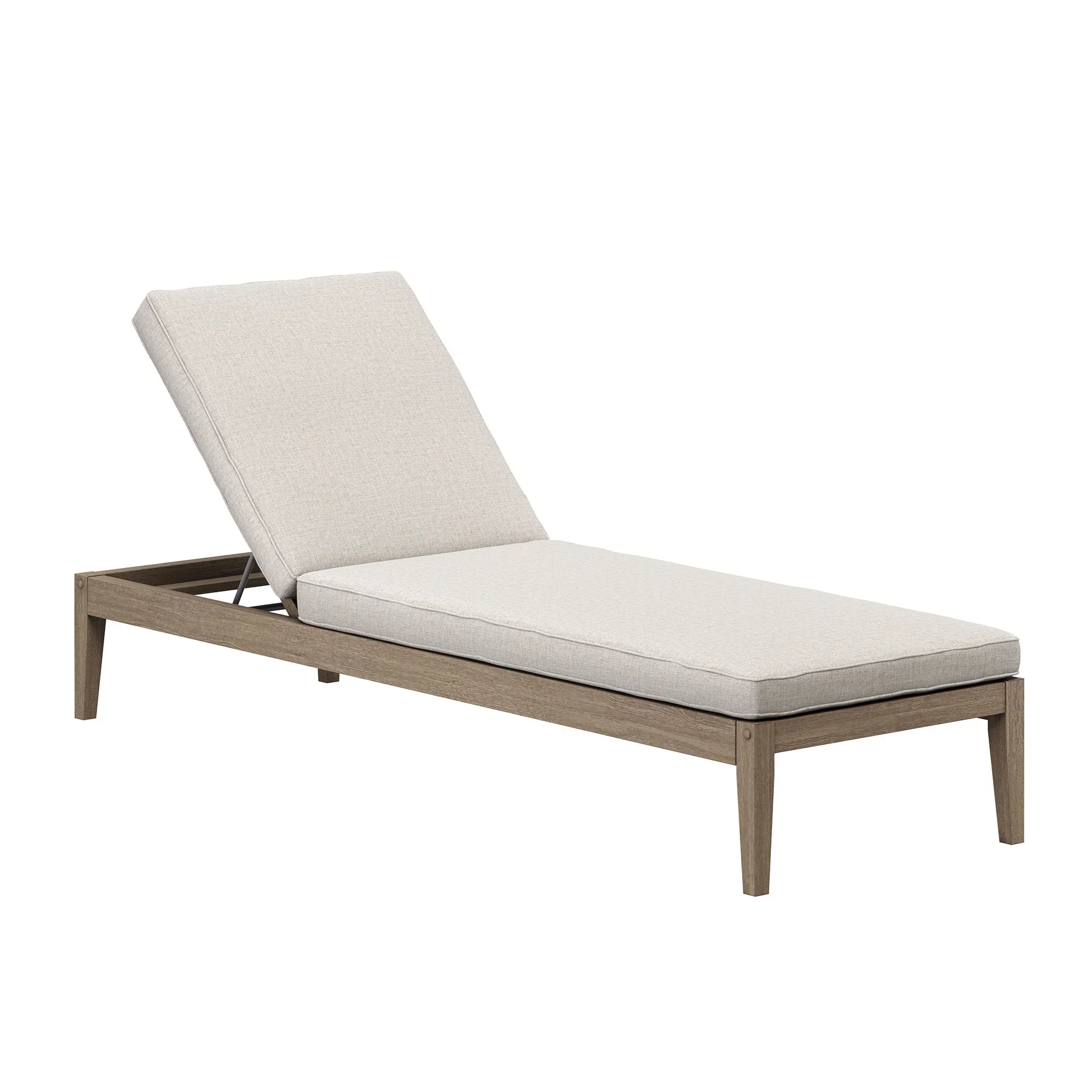 Northlake 3-Piece Outdoor Teak Wood Furniture Set with Chaise Lounges and Side Table - Image 12