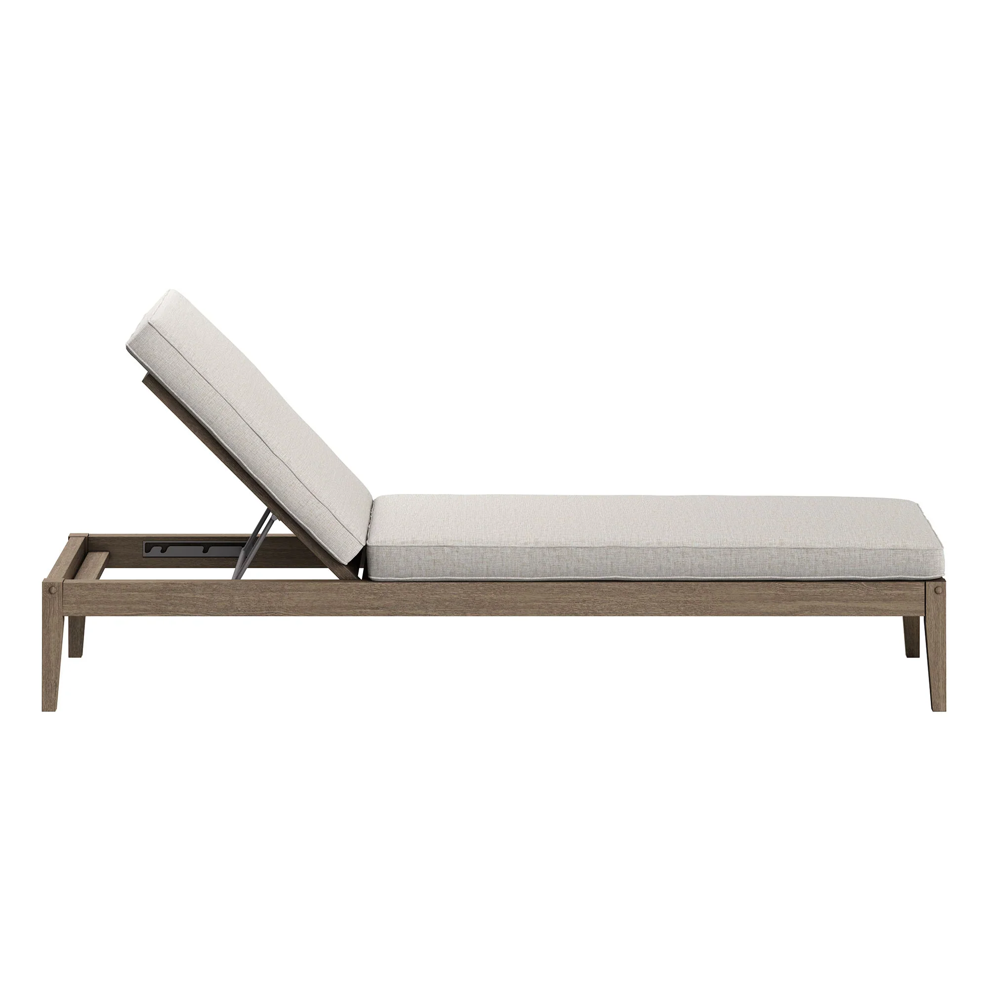Northlake 3-Piece Outdoor Teak Wood Furniture Set with Chaise Lounges and Side Table - Image 13