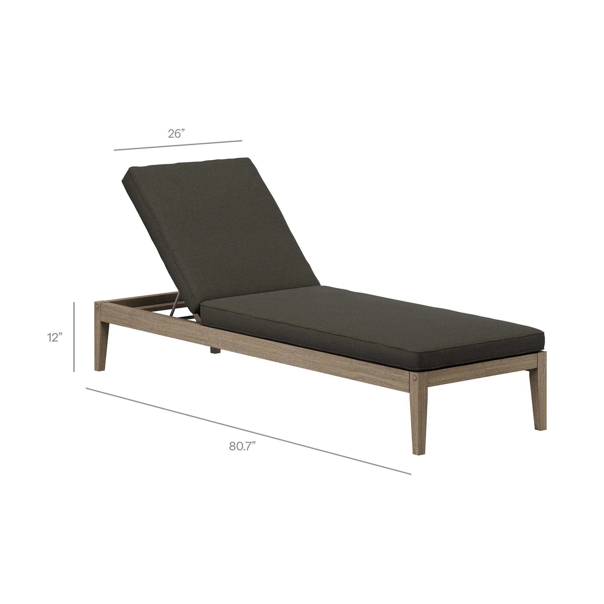 Northlake 3-Piece Outdoor Teak Wood Furniture Set with Chaise Lounges and Side Table - Image 25