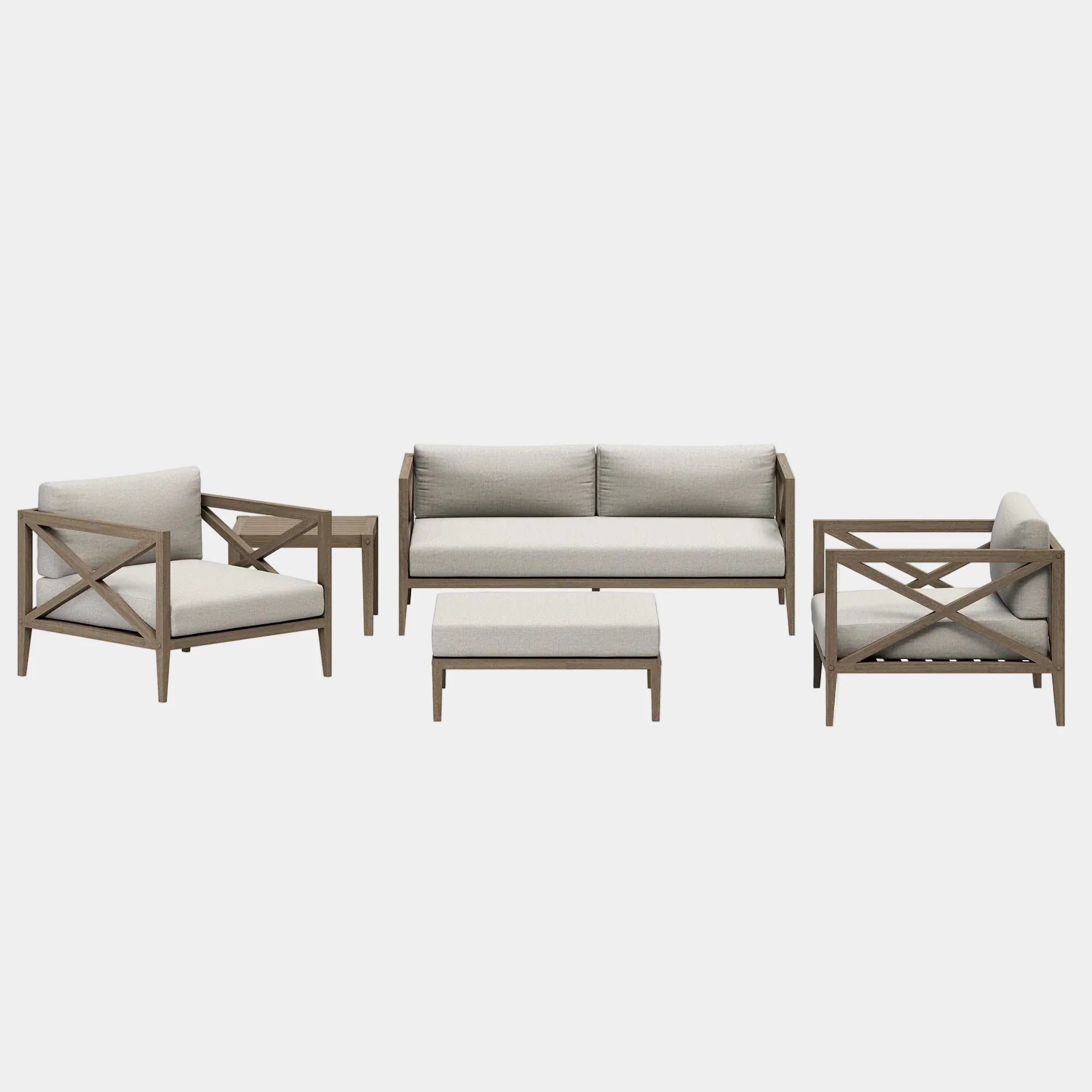 Northlake 5-Piece Outdoor Teak Wood Furniture Set - Image 10