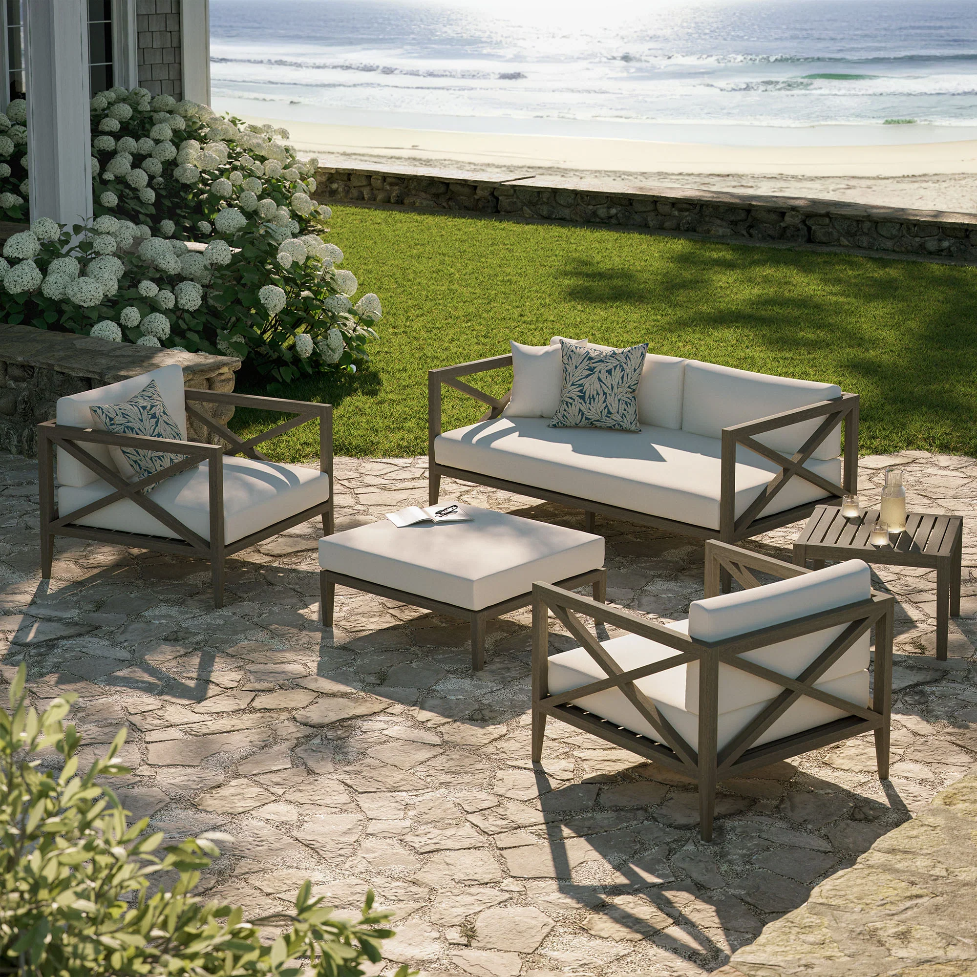 Northlake 5-Piece Outdoor Teak Wood Furniture Set - Image 2