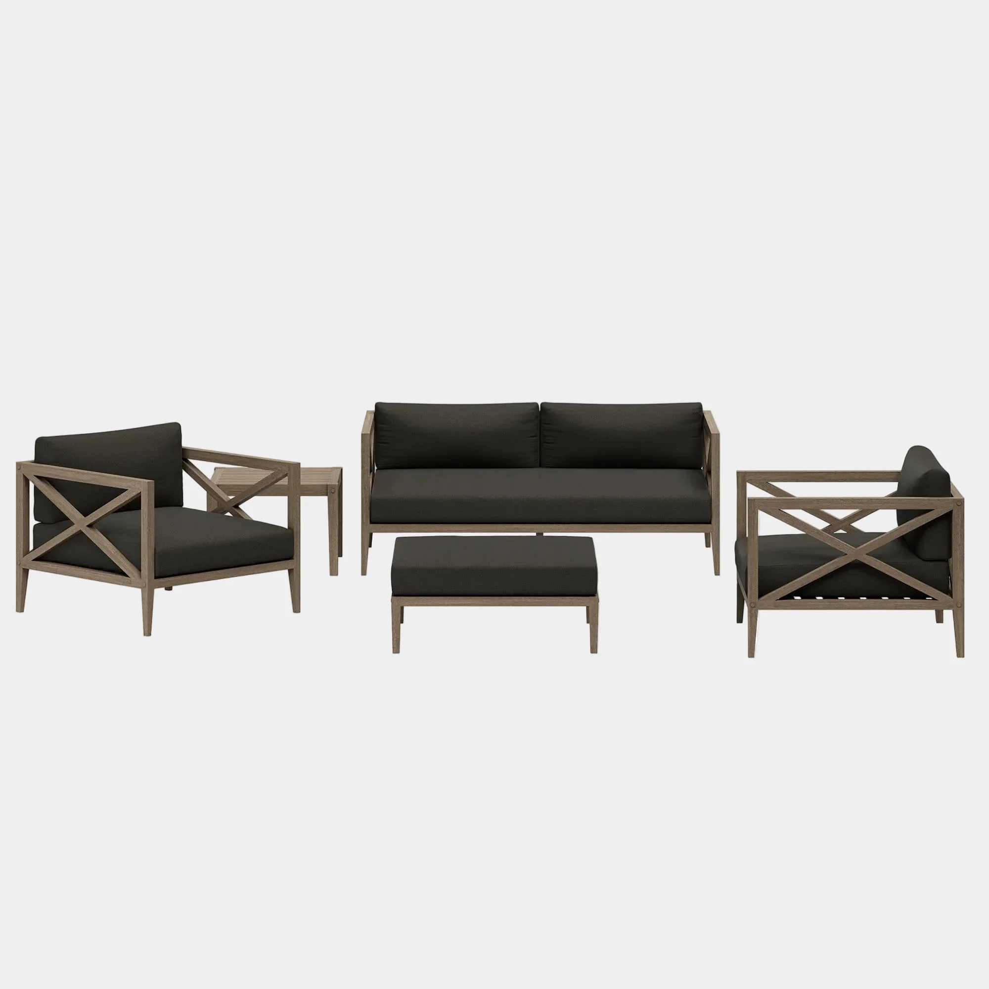 Northlake 5-Piece Outdoor Teak Wood Furniture Set - Image 24