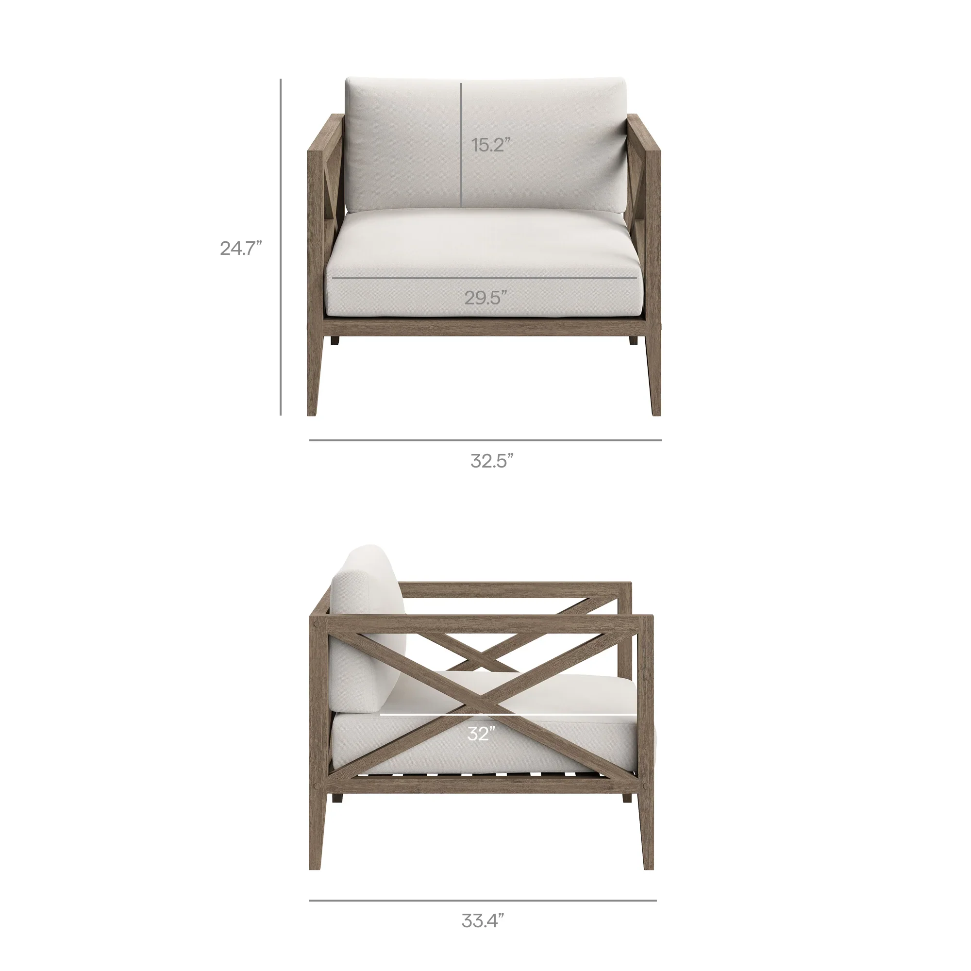 Northlake 5-Piece Outdoor Teak Wood Furniture Set - Image 7