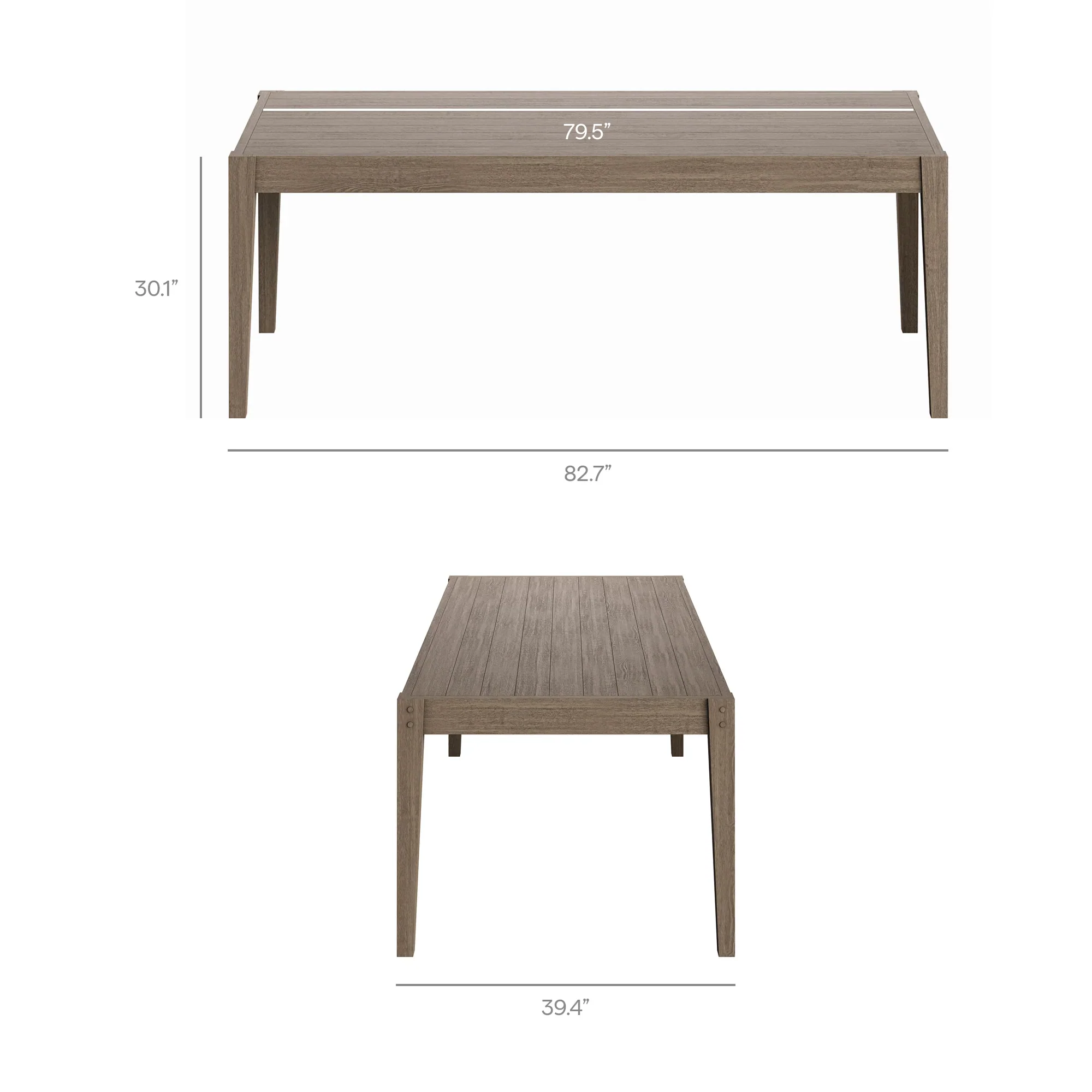 Northlake 7-Piece Outdoor Patio Teak Wood Dining Set in Weathered Gray - Image 21
