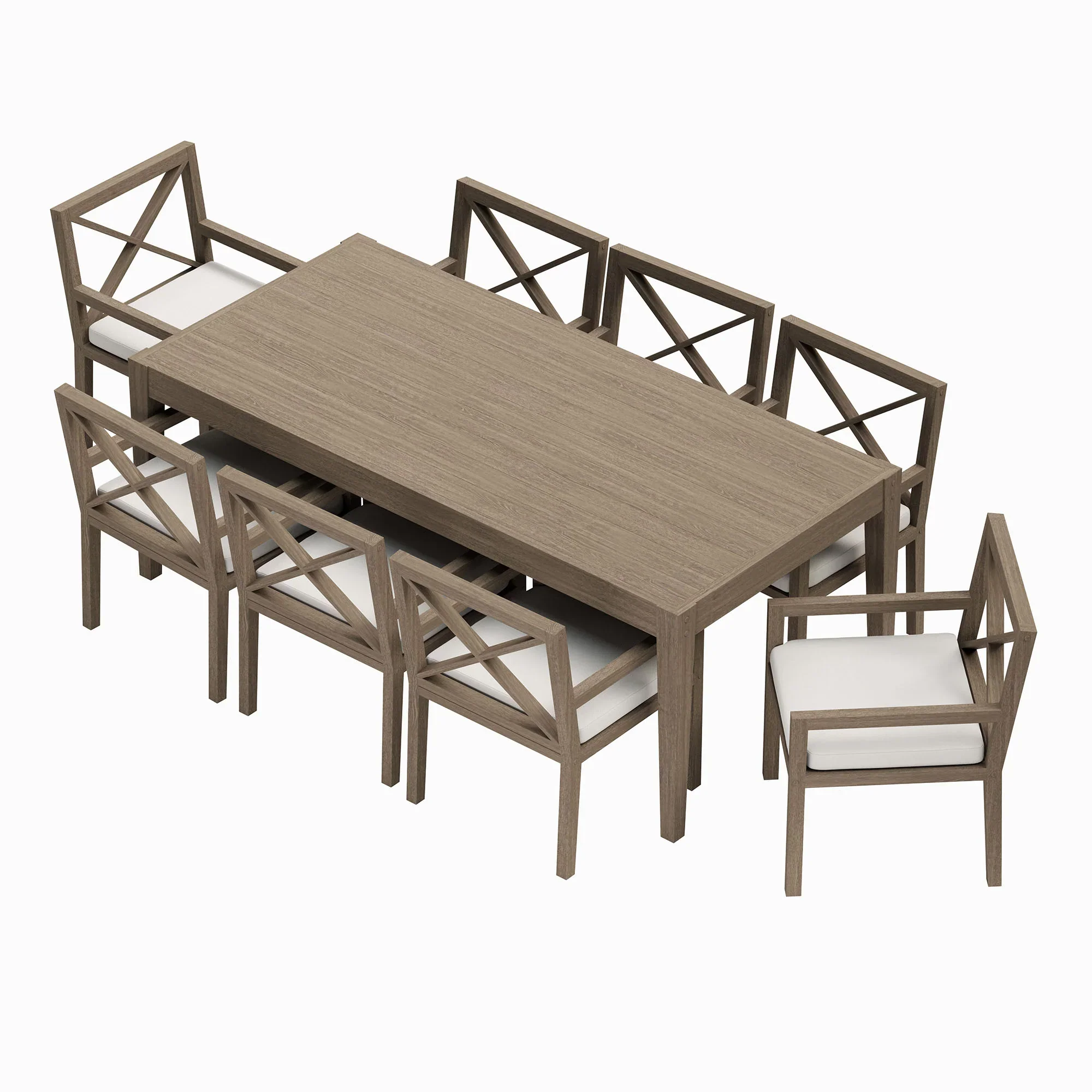 Northlake 9-Piece Outdoor Teak Wood Dining Set - Image 5