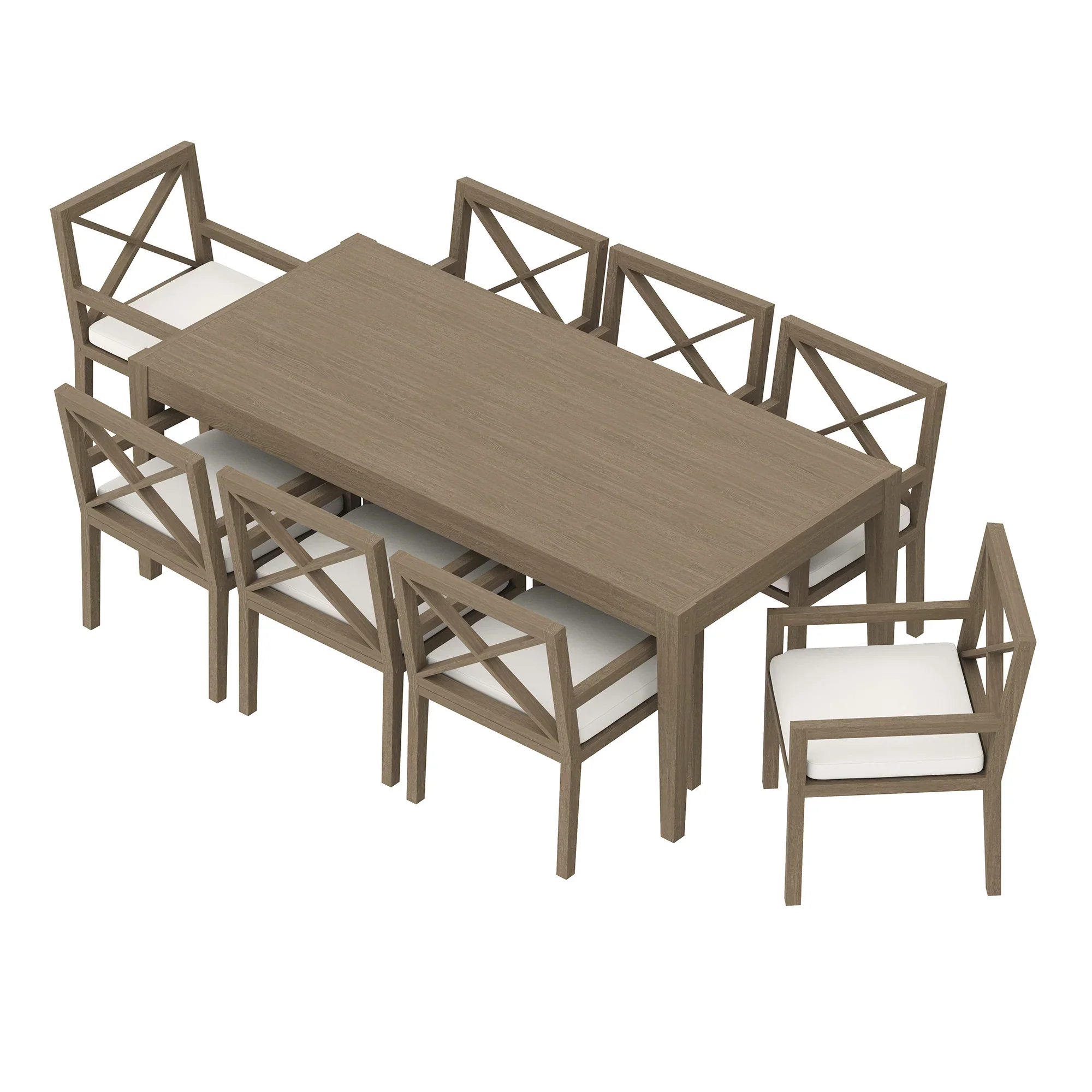 Northlake 9-Piece Outdoor Teak Wood Dining Set - Image 8