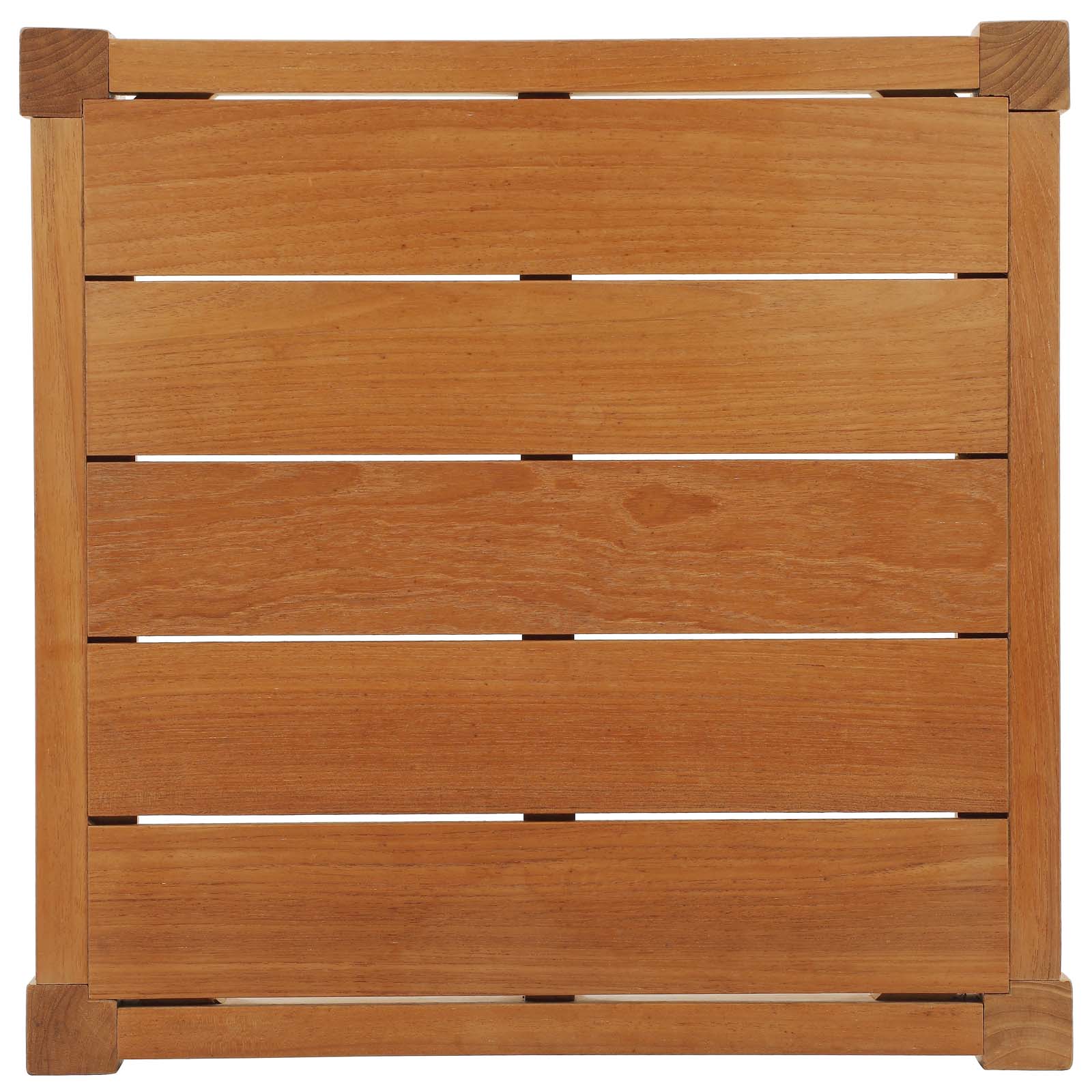 Northlake Outdoor Patio Premium Grade A Teak Wood Side Table in Natural - Image 4