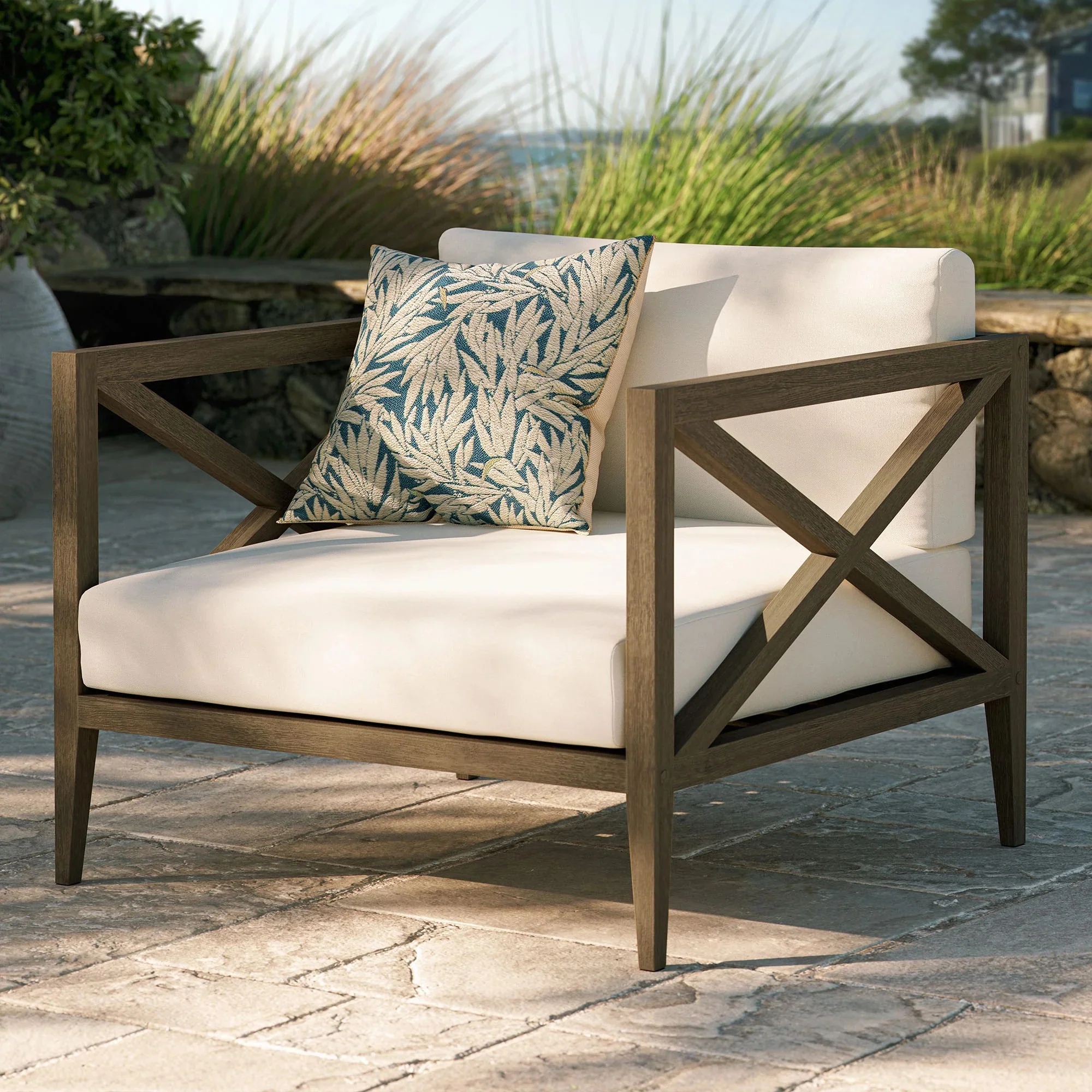 Northlake Outdoor Patio Teak Armchair - Image 2