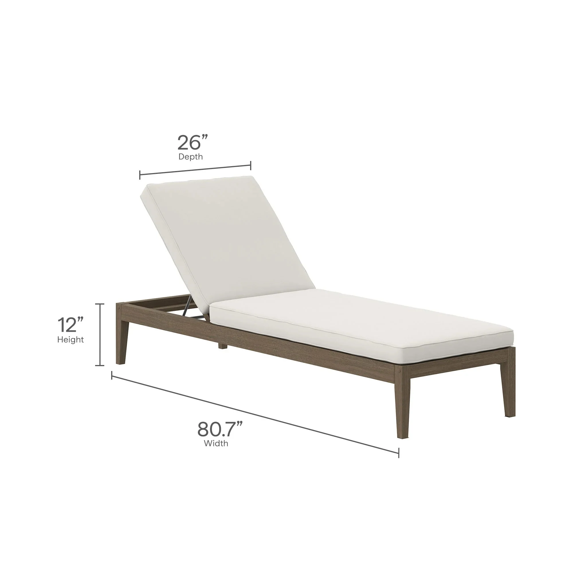 Northlake Outdoor Teak Chaise Lounge - Image 10