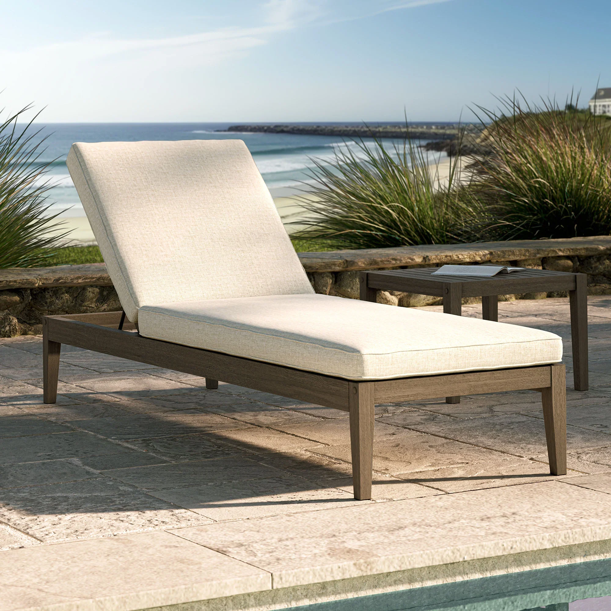 Northlake Outdoor Teak Chaise Lounge - Image 12