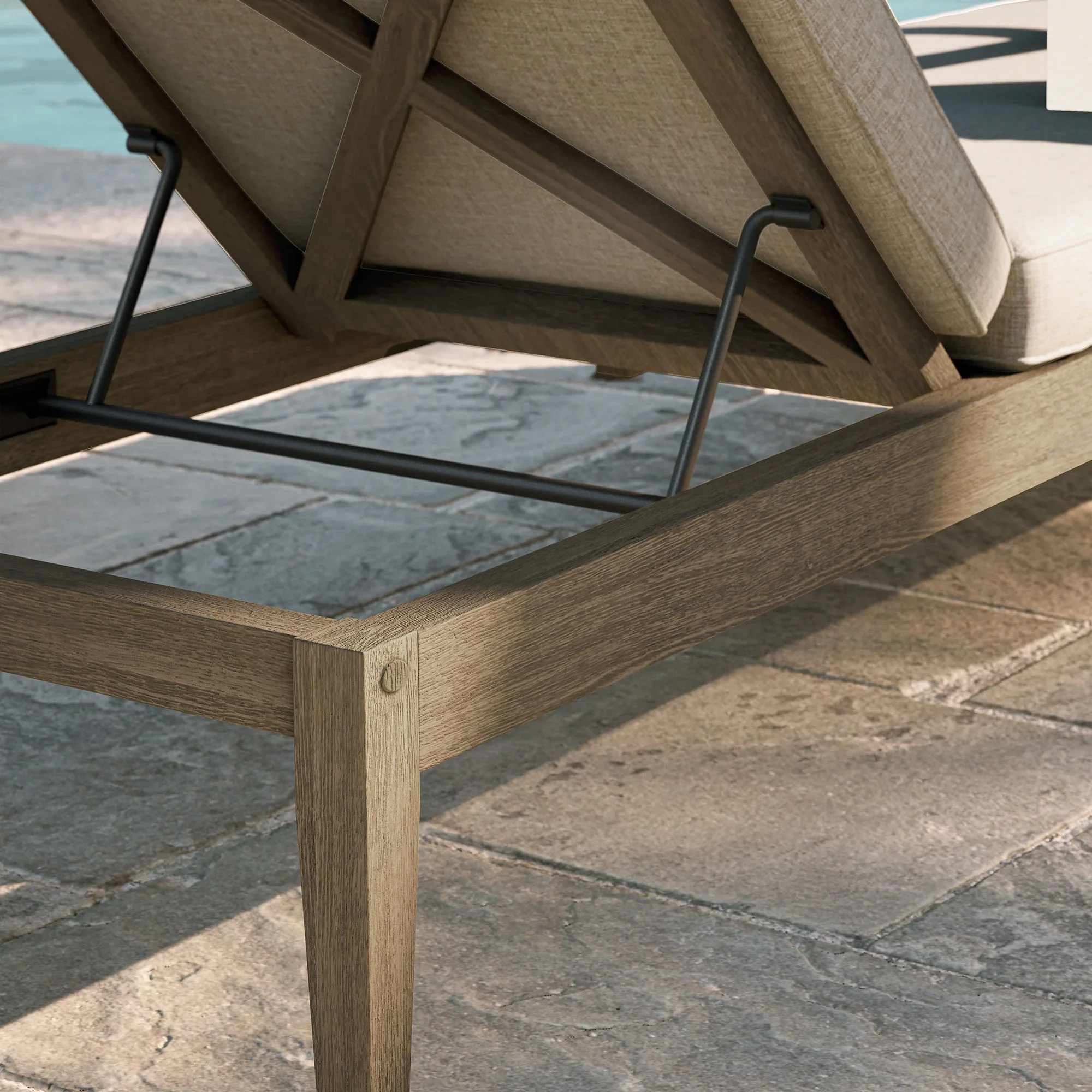 Northlake Outdoor Teak Chaise Lounge - Image 13