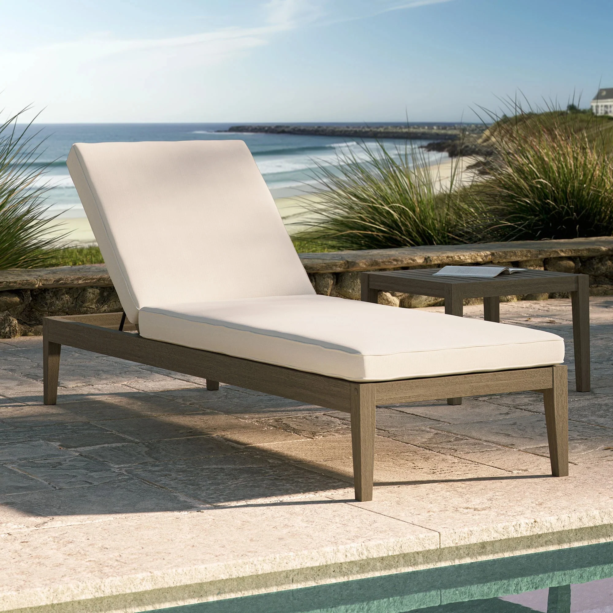 Northlake Outdoor Teak Chaise Lounge - Image 2