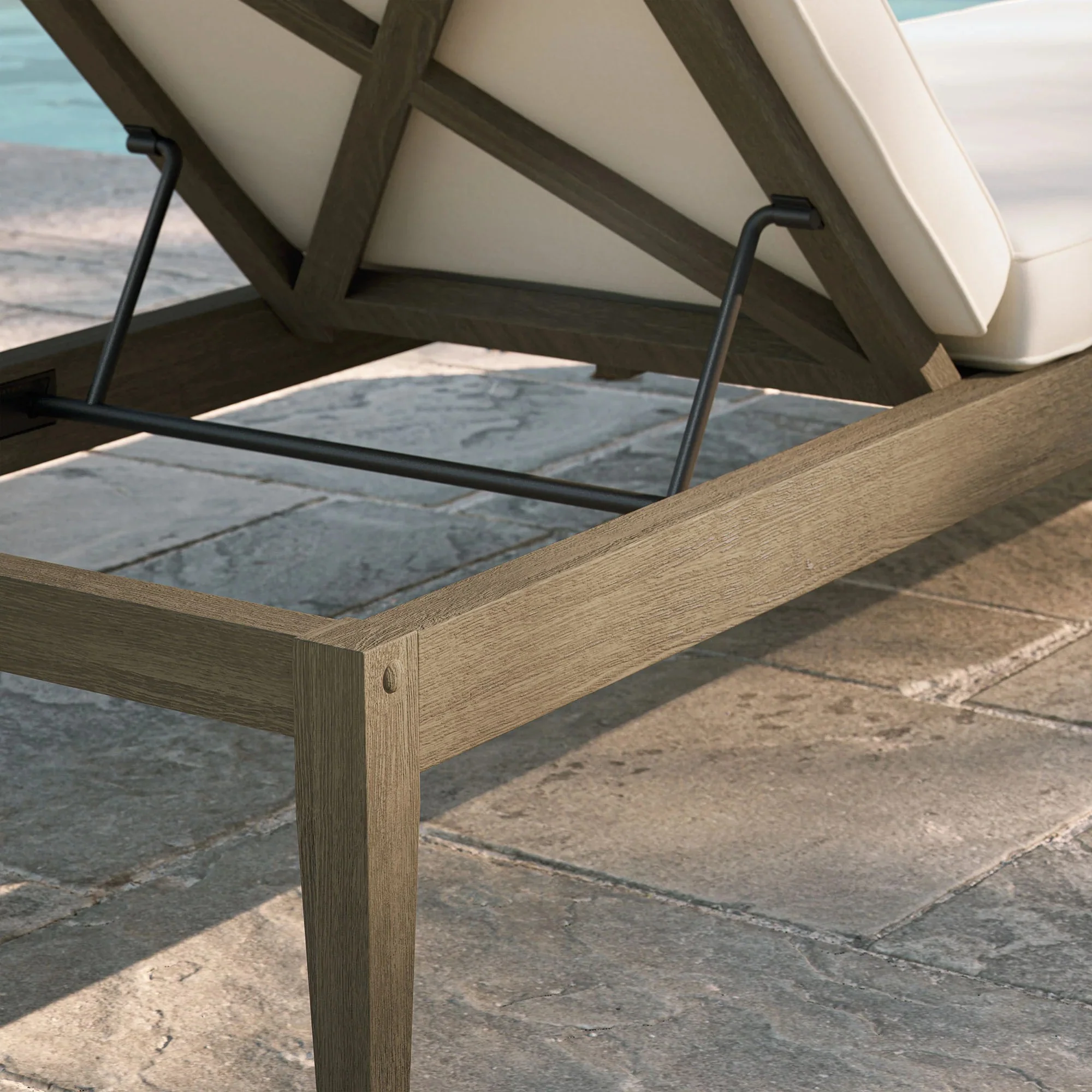 Northlake Outdoor Teak Chaise Lounge - Image 3
