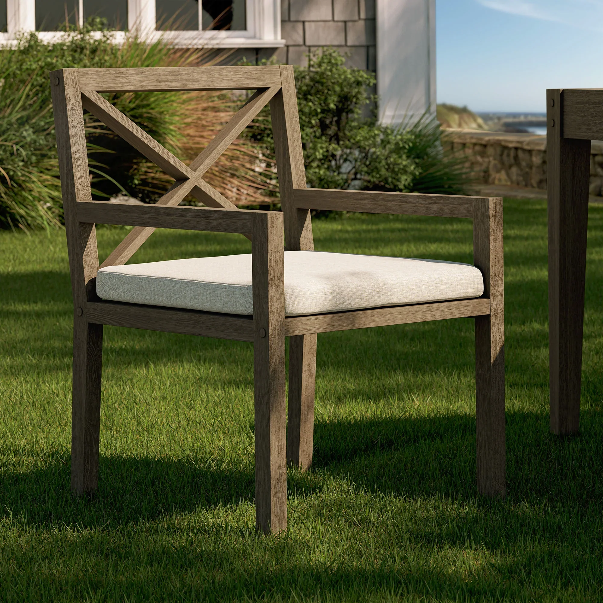Northlake Outdoor Teak Dining Armchair - Image 11