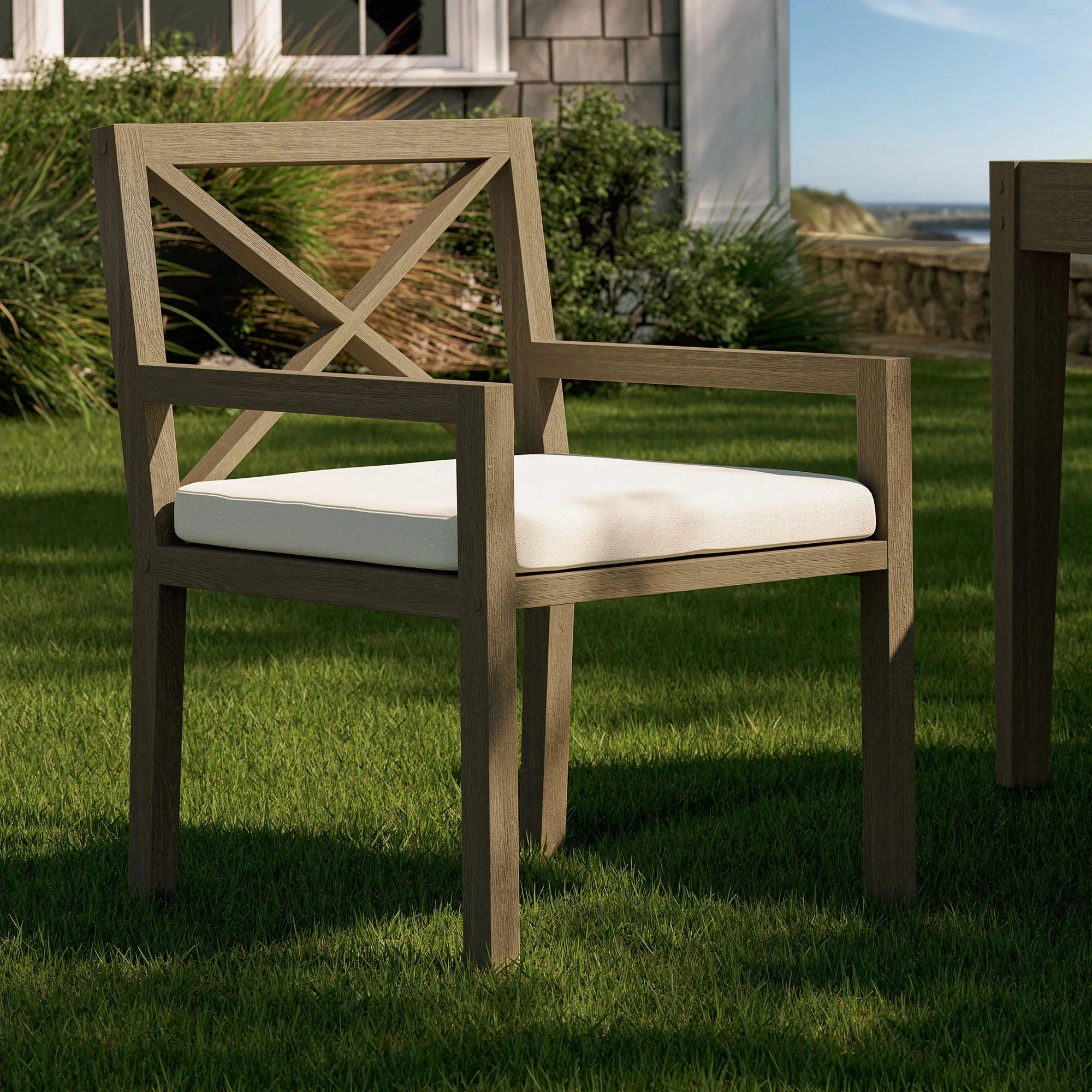 Northlake Outdoor Teak Dining Armchair - Image 2