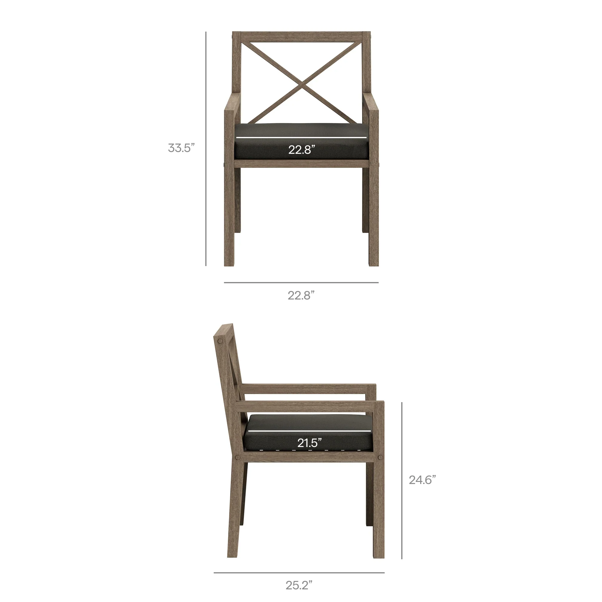 Northlake Outdoor Teak Dining Armchair - Image 27