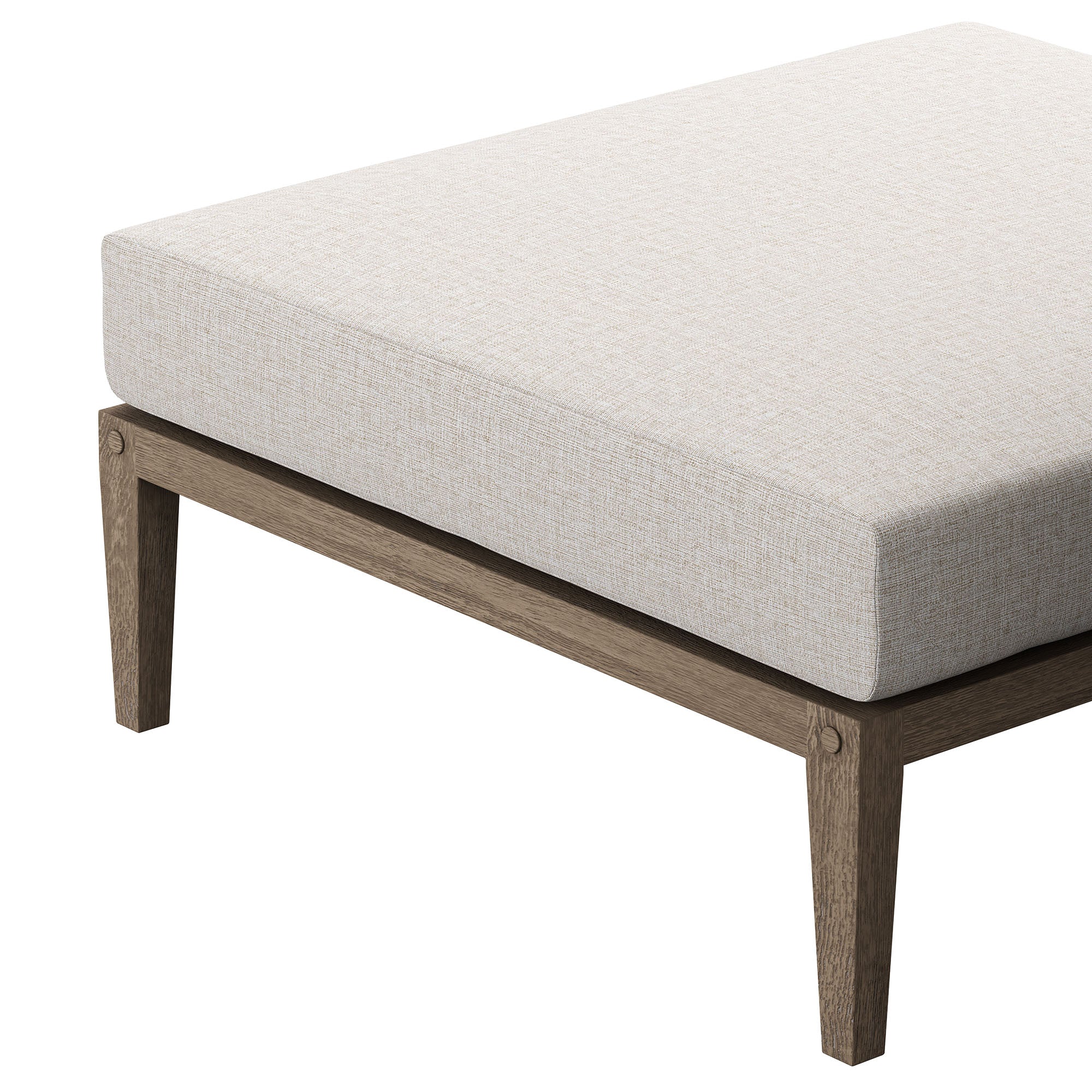 Northlake Outdoor Teak Ottoman - Image 14