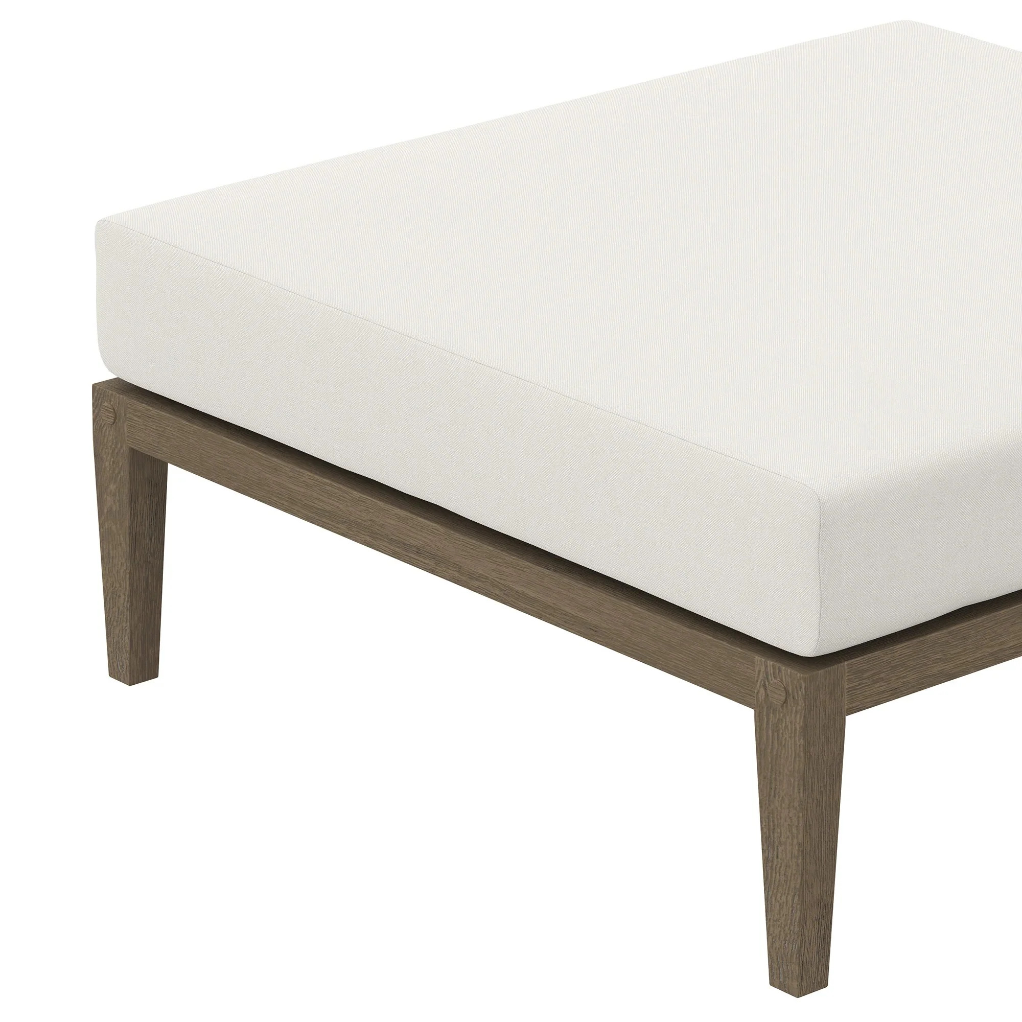 Northlake Outdoor Teak Ottoman - Image 6