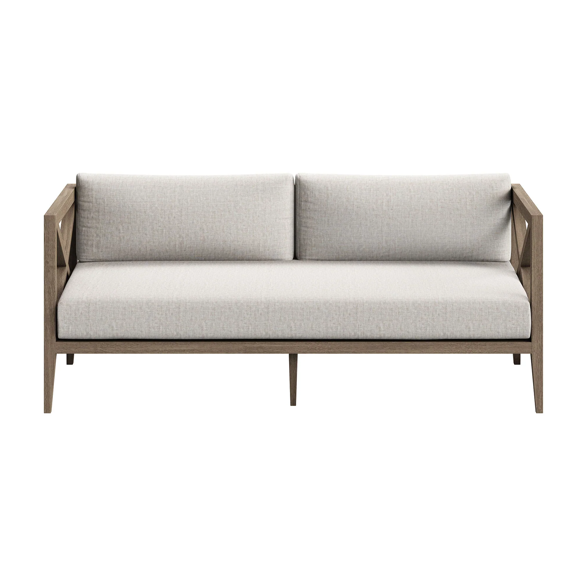 Northlake Outdoor Teak Wood Loveseat and Ottoman Set - Image 14