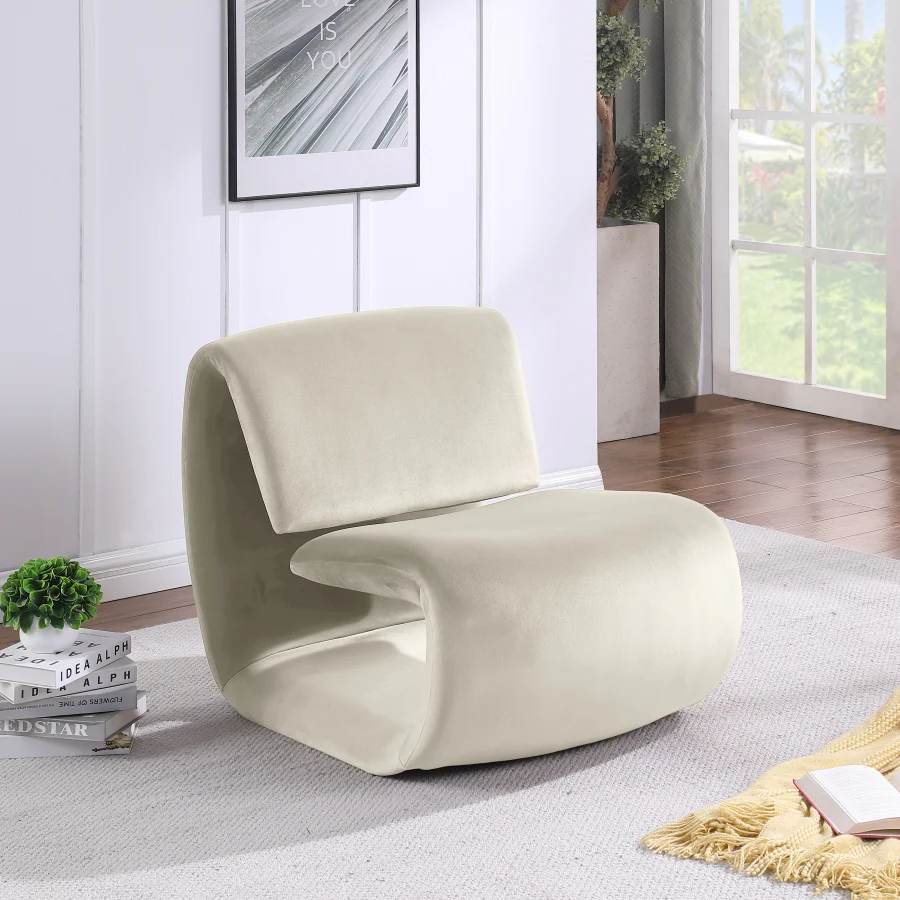 Nouveau Velvet Upholstered Accent Chair - Image 12