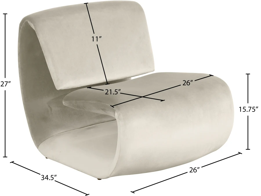 Nouveau Velvet Upholstered Accent Chair - Image 19