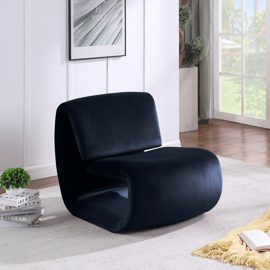 Nouveau Velvet Upholstered Accent Chair - Image 22
