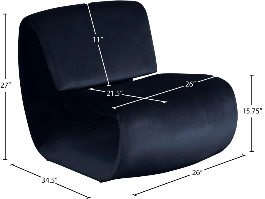 Nouveau Velvet Upholstered Accent Chair - Image 29