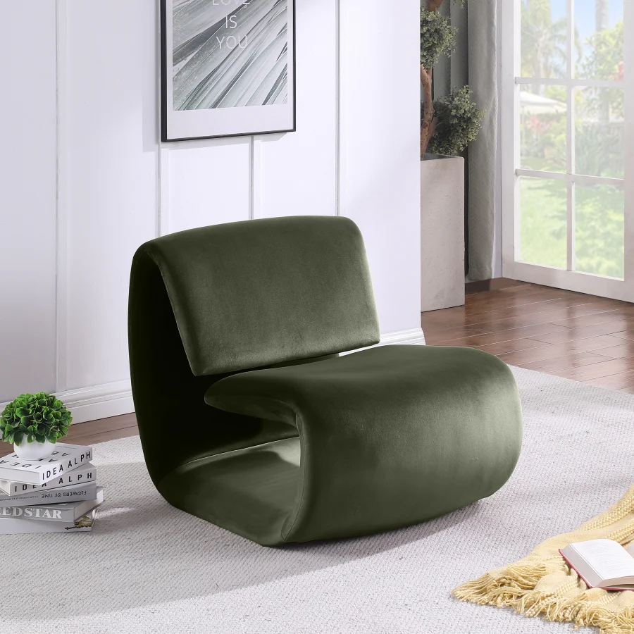 Nouveau Velvet Upholstered Accent Chair - Image 32
