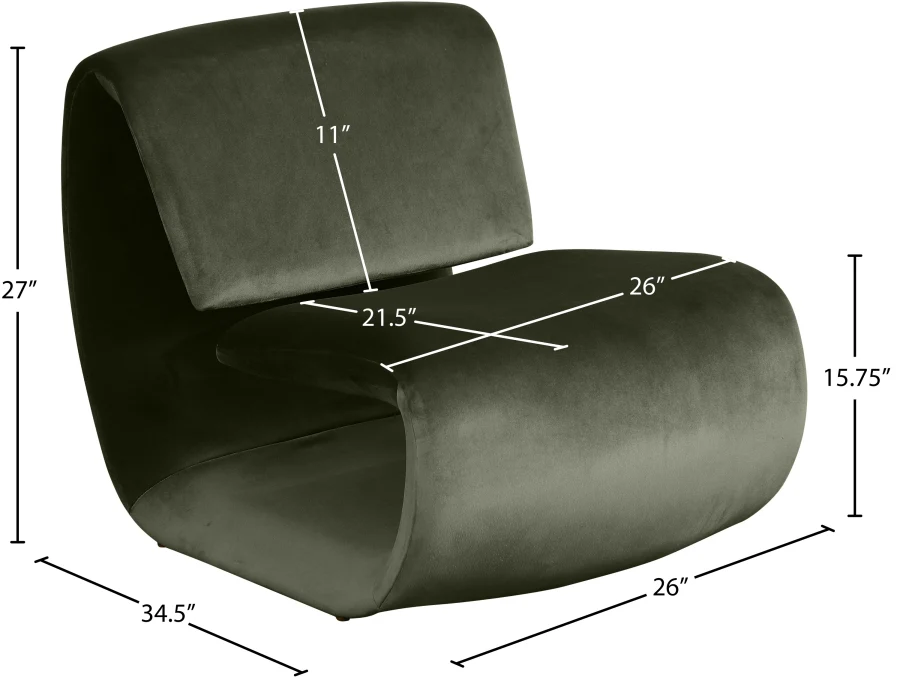 Nouveau Velvet Upholstered Accent Chair - Image 39
