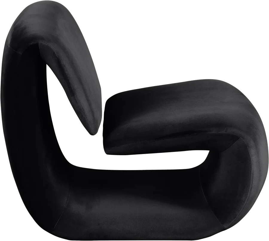 Nouveau Velvet Upholstered Accent Chair - Image 4