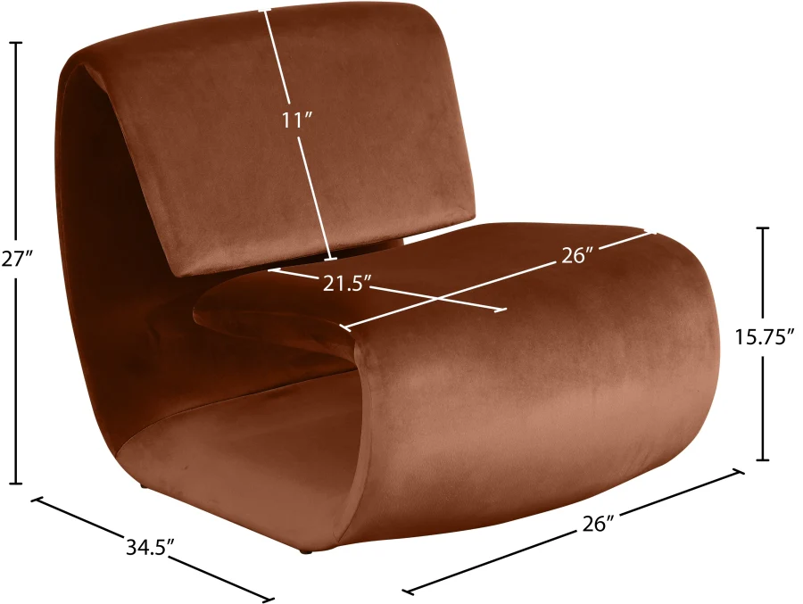 Nouveau Velvet Upholstered Accent Chair - Image 49