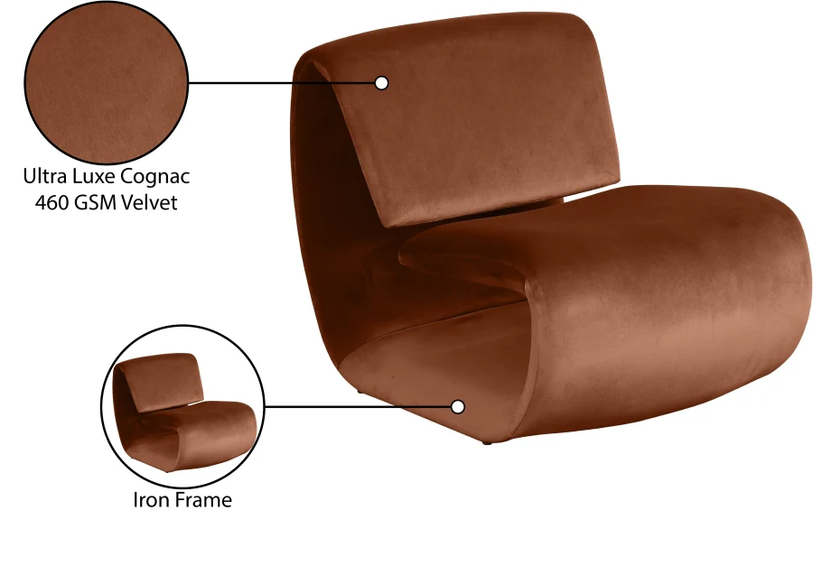Nouveau Velvet Upholstered Accent Chair - Image 50