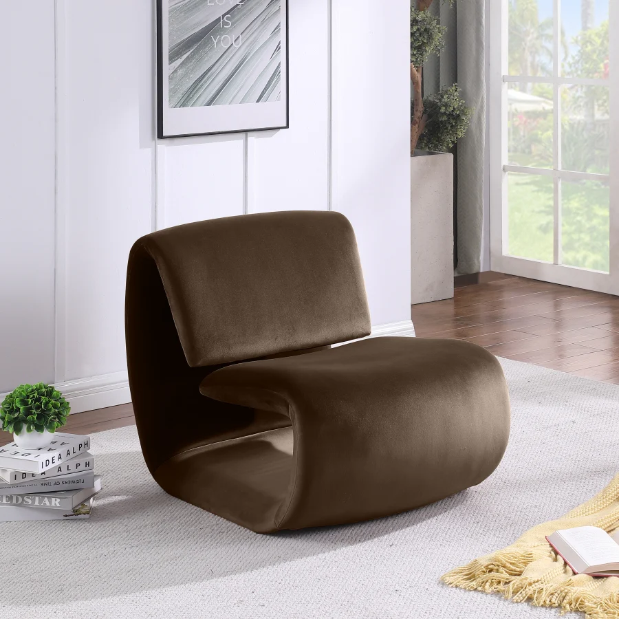 Nouveau Velvet Upholstered Accent Chair - Image 52