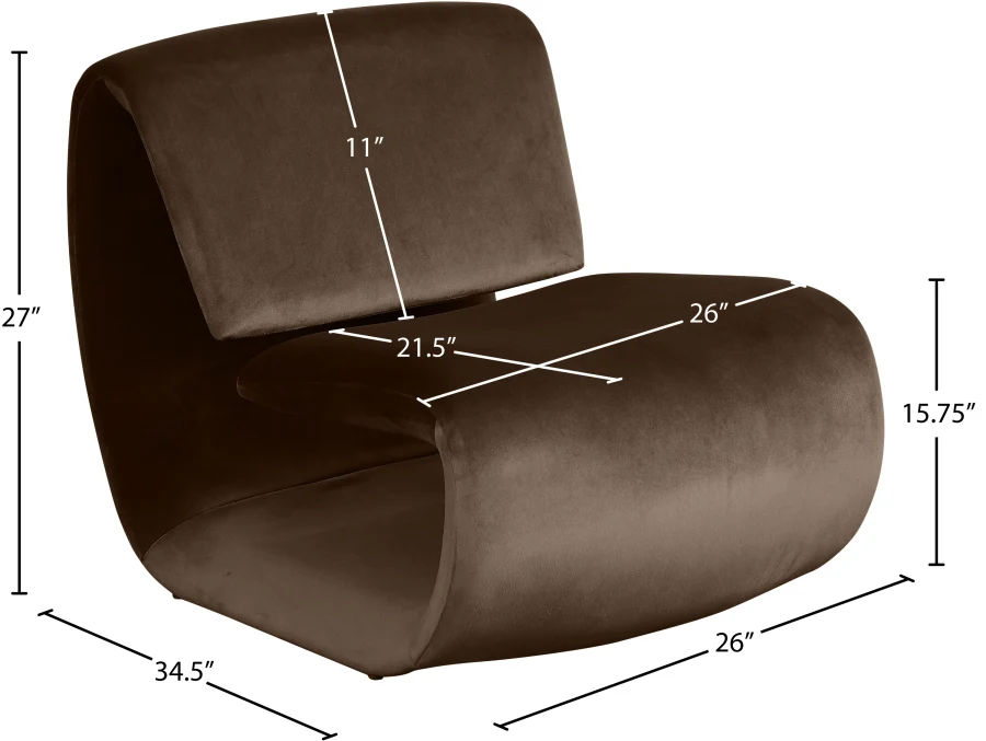 Nouveau Velvet Upholstered Accent Chair - Image 59