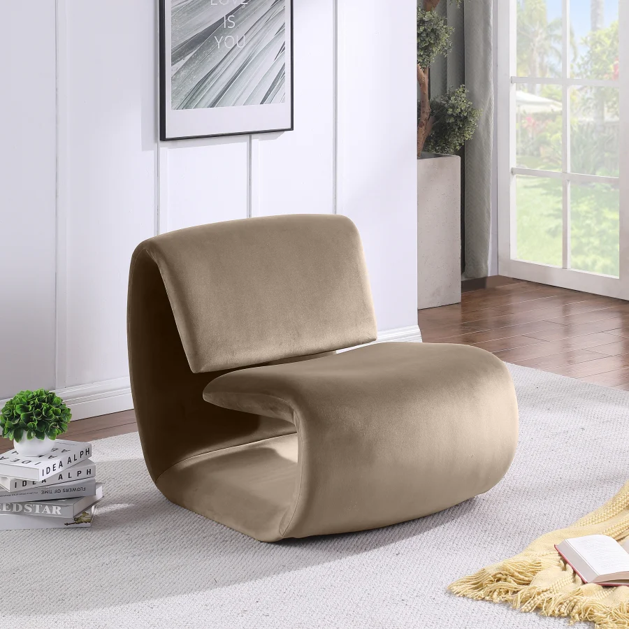 Nouveau Velvet Upholstered Accent Chair - Image 62