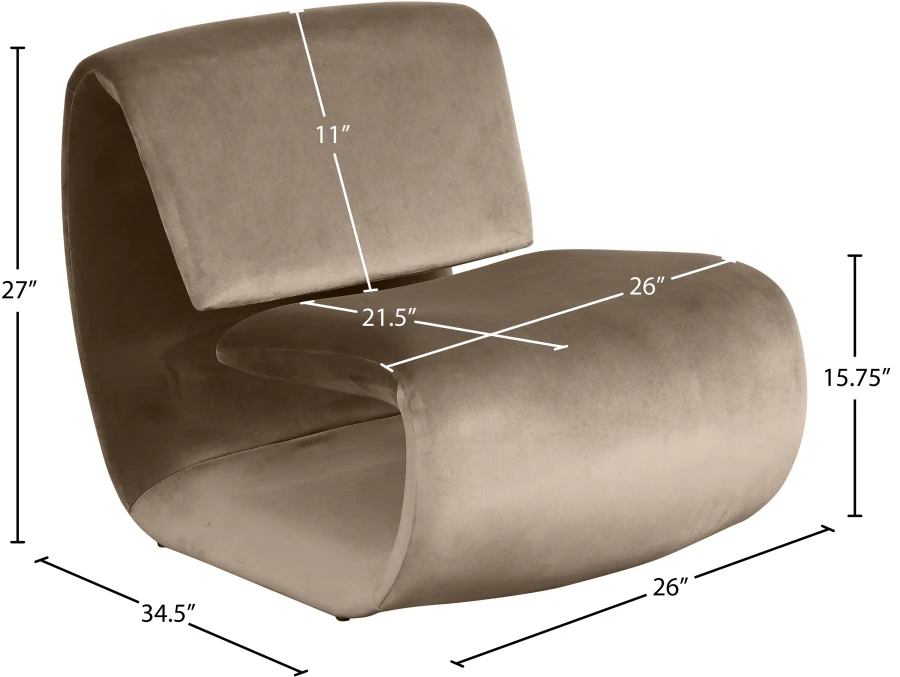 Nouveau Velvet Upholstered Accent Chair - Image 69