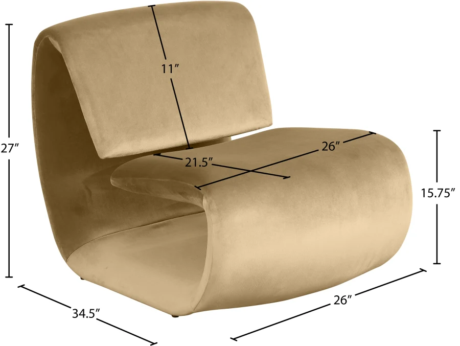 Nouveau Velvet Upholstered Accent Chair - Image 79