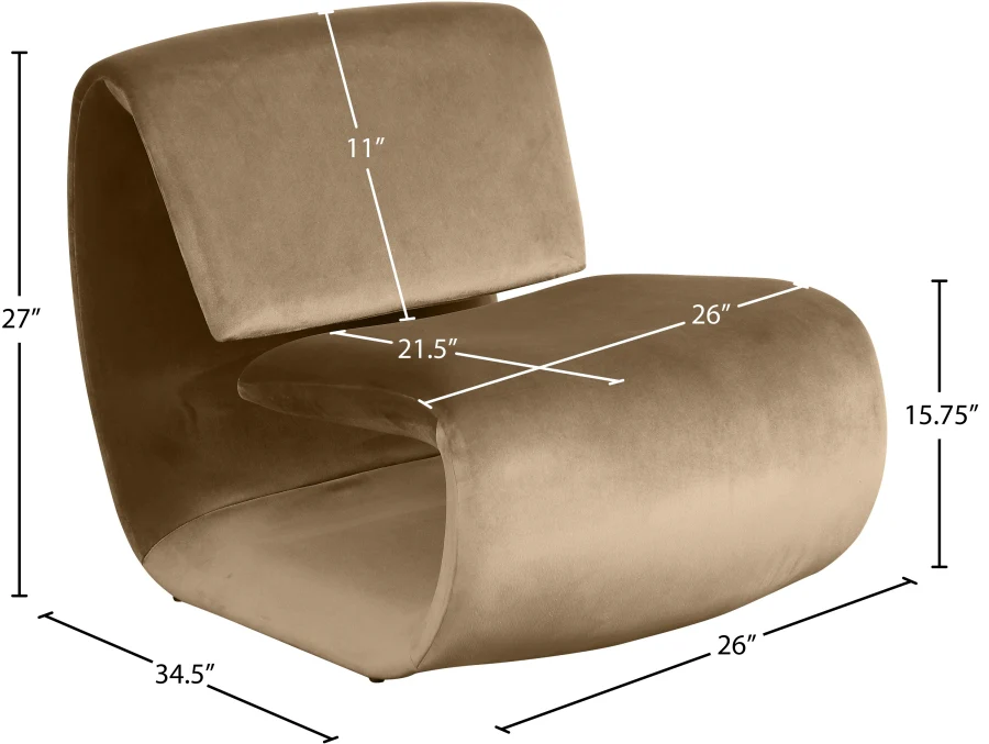 Nouveau Velvet Upholstered Accent Chair - Image 89