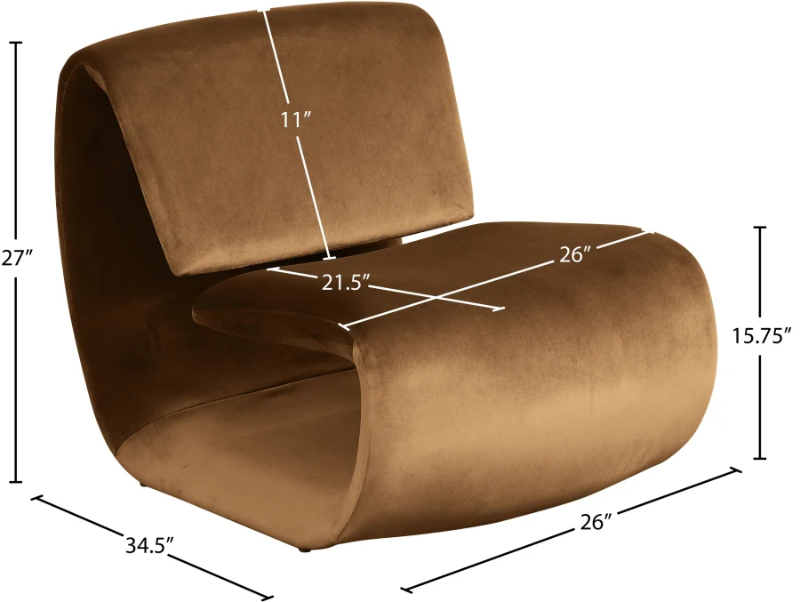 Nouveau Velvet Upholstered Accent Chair - Image 99