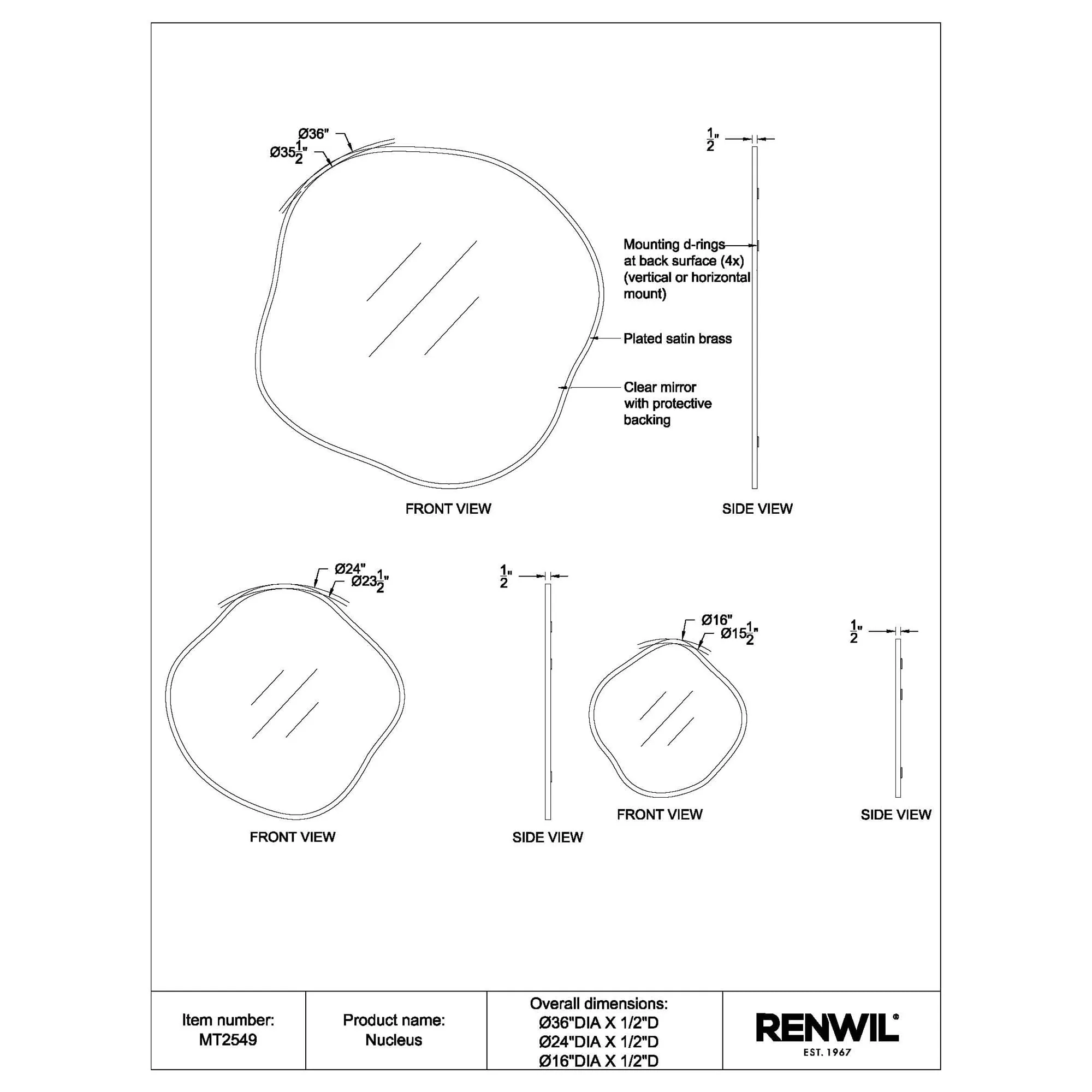 Nucleus Wall Mirror Set Of 3 - Image 15