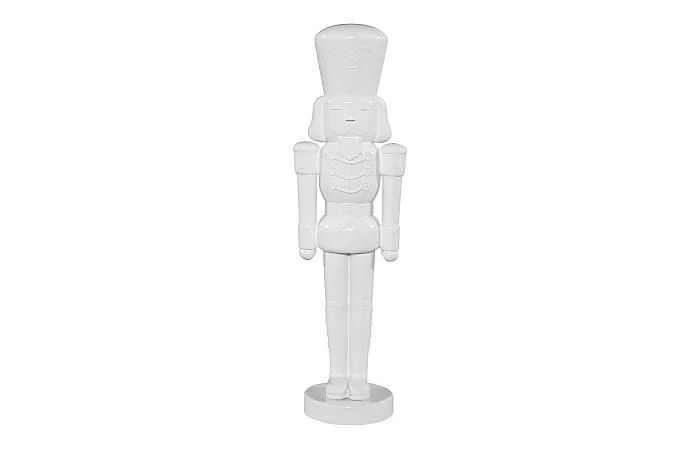 Nutcracker Soldier Sculpture 4ft, White