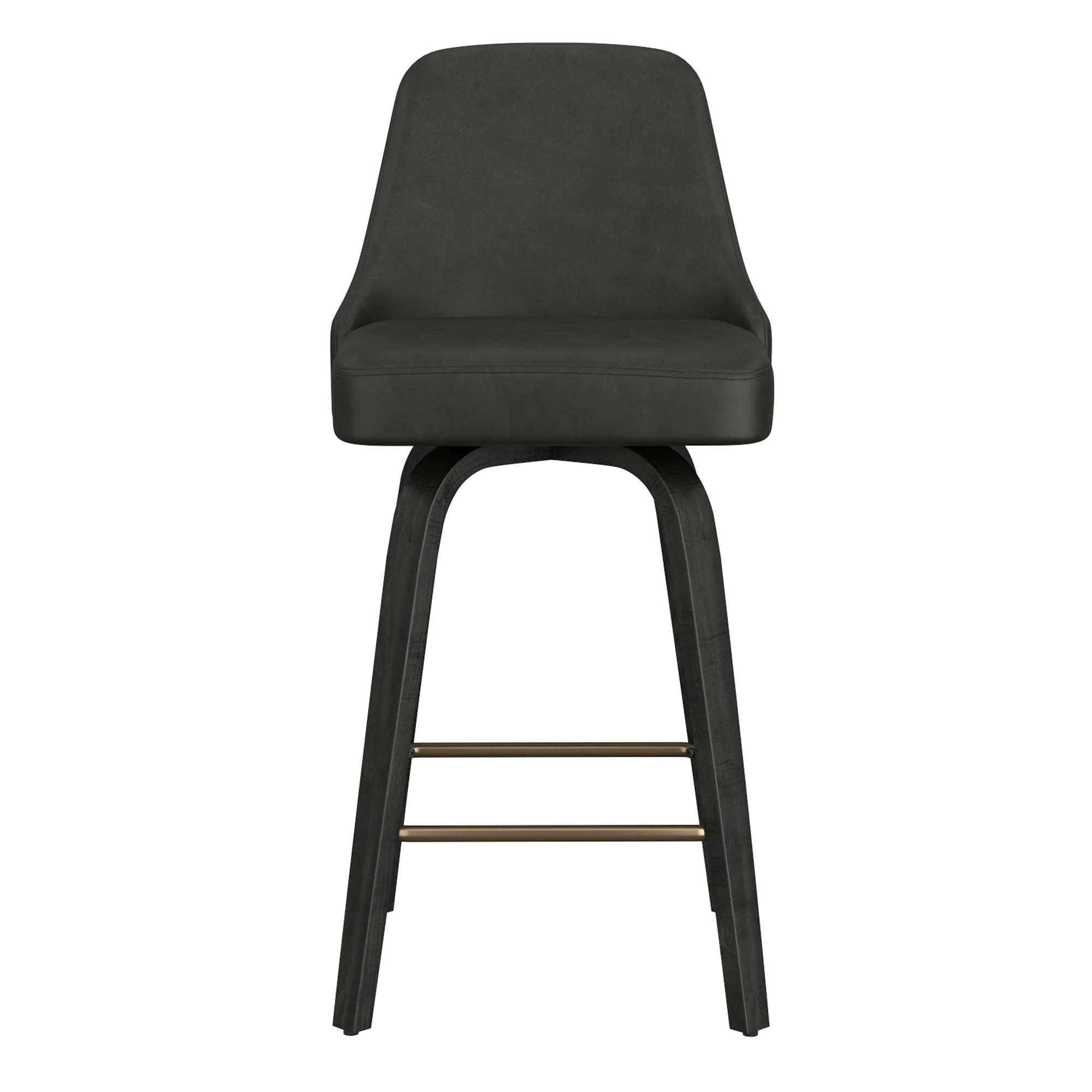 Oakley 26" Counter Stool w/Swivel, Set of 2 in Charcoal & Black - Image 5