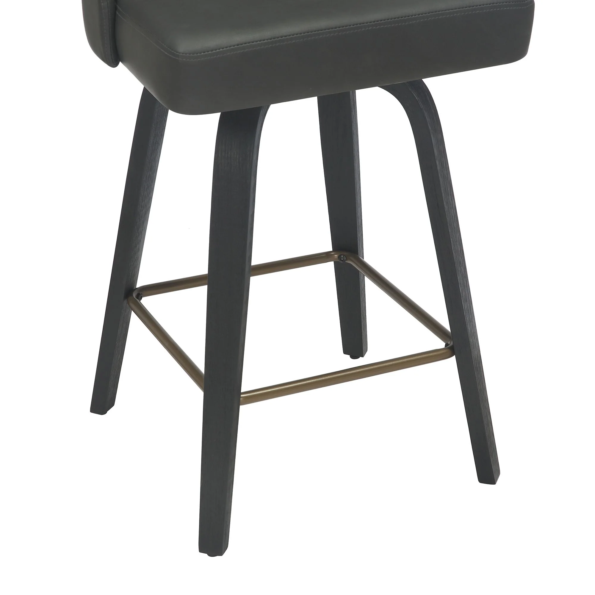 Oakley 26" Counter Stool w/Swivel, Set of 2 in Charcoal & Black - Image 6