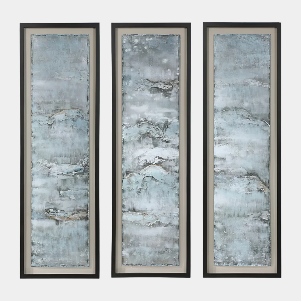 Ocean Swell Framed Prints, S/3, 3 Cartons